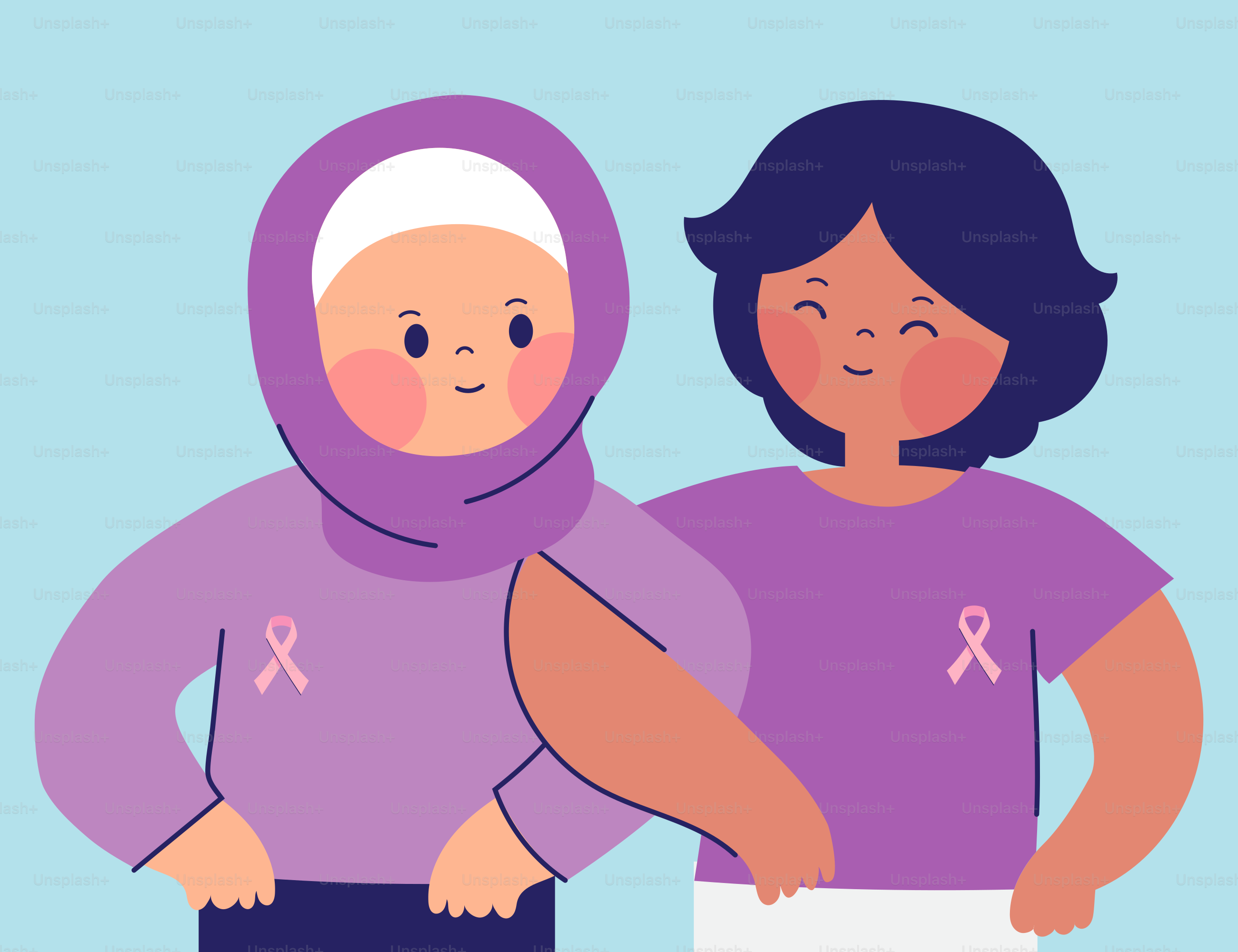 A couple of women standing next to each other