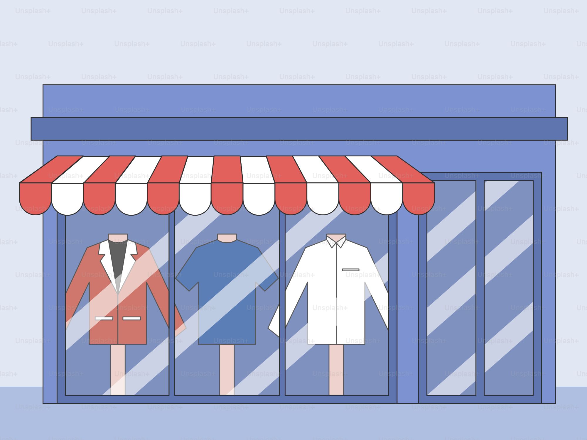 A man and a woman standing outside of a store