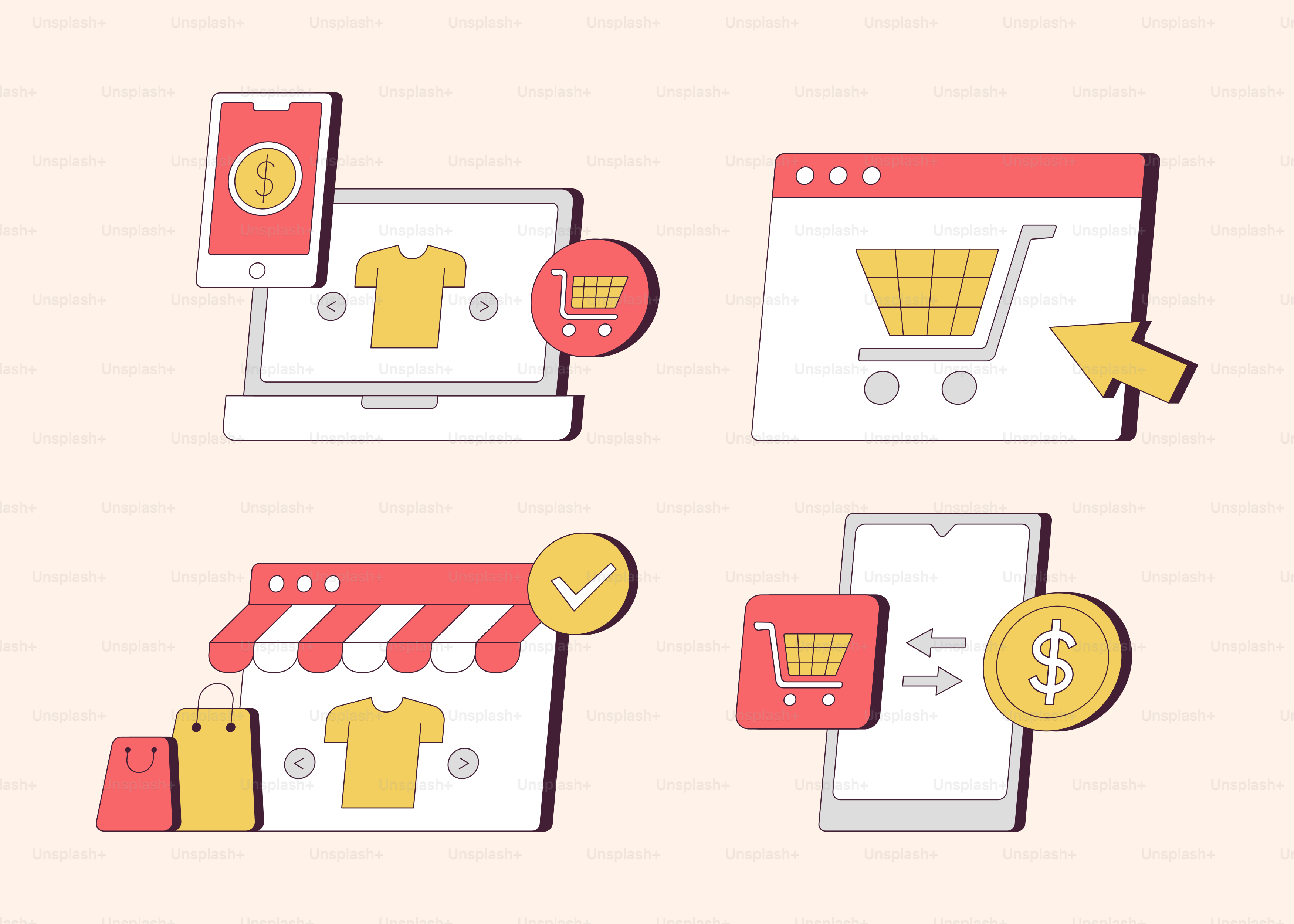 A bunch of different items that are on a computer screen