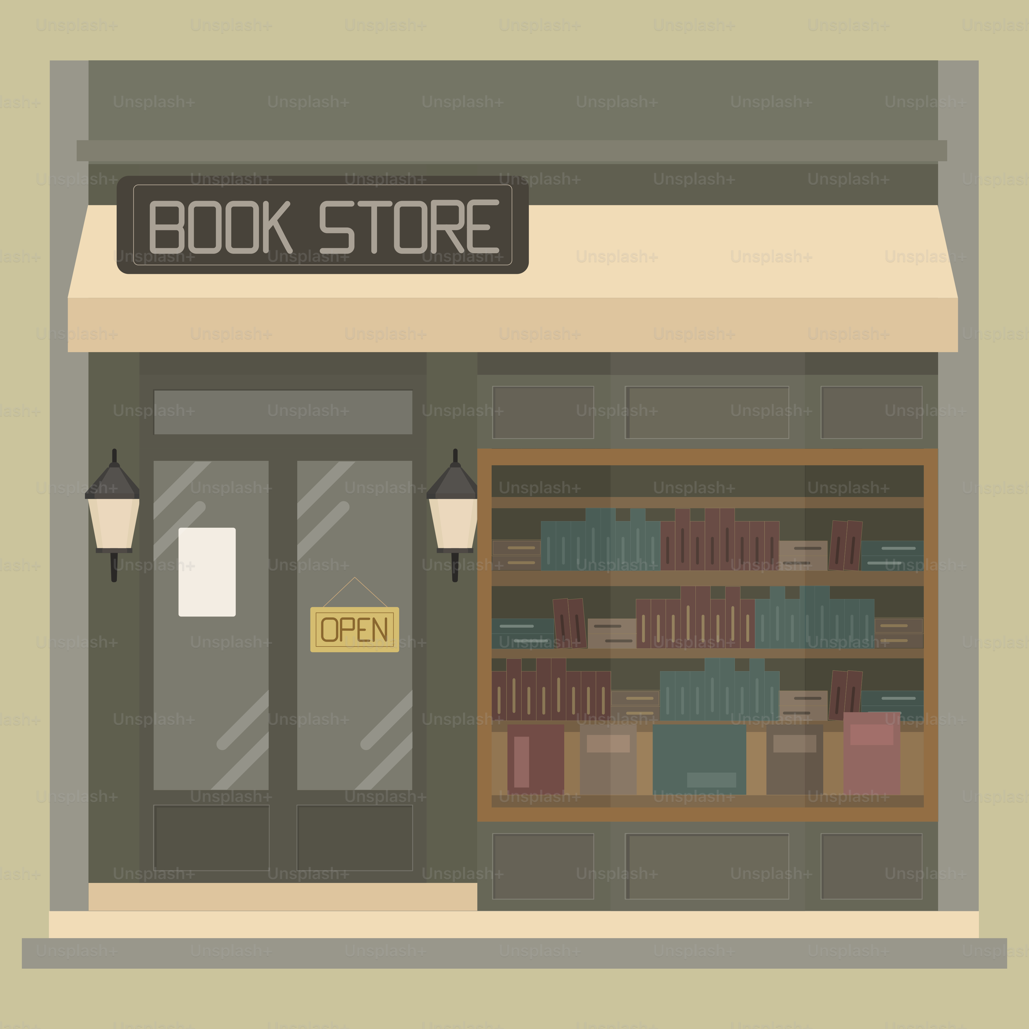 A book store with books on the shelves