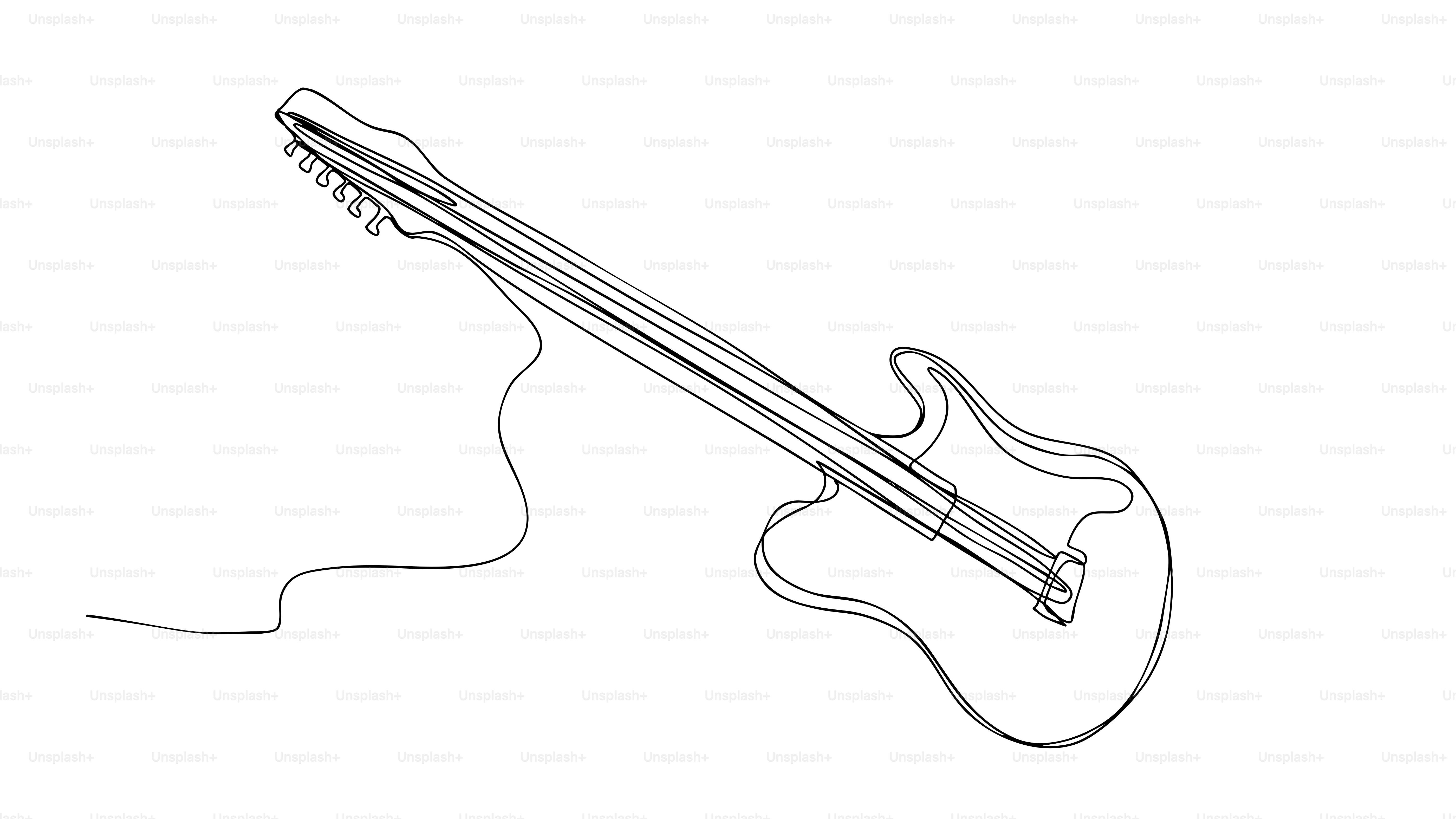 A drawing of a violin on a white background