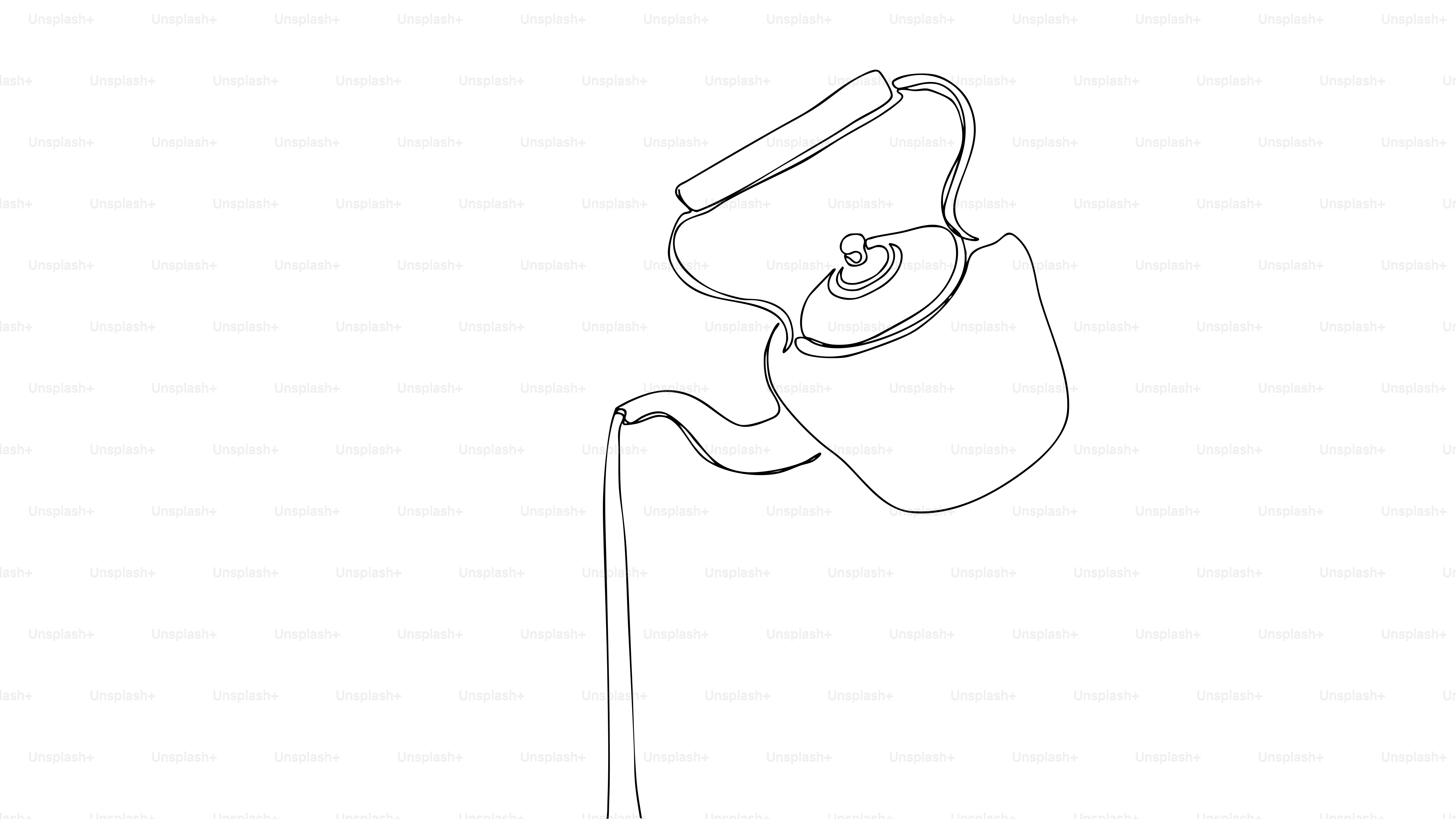 A drawing of a phone with a cord attached to it