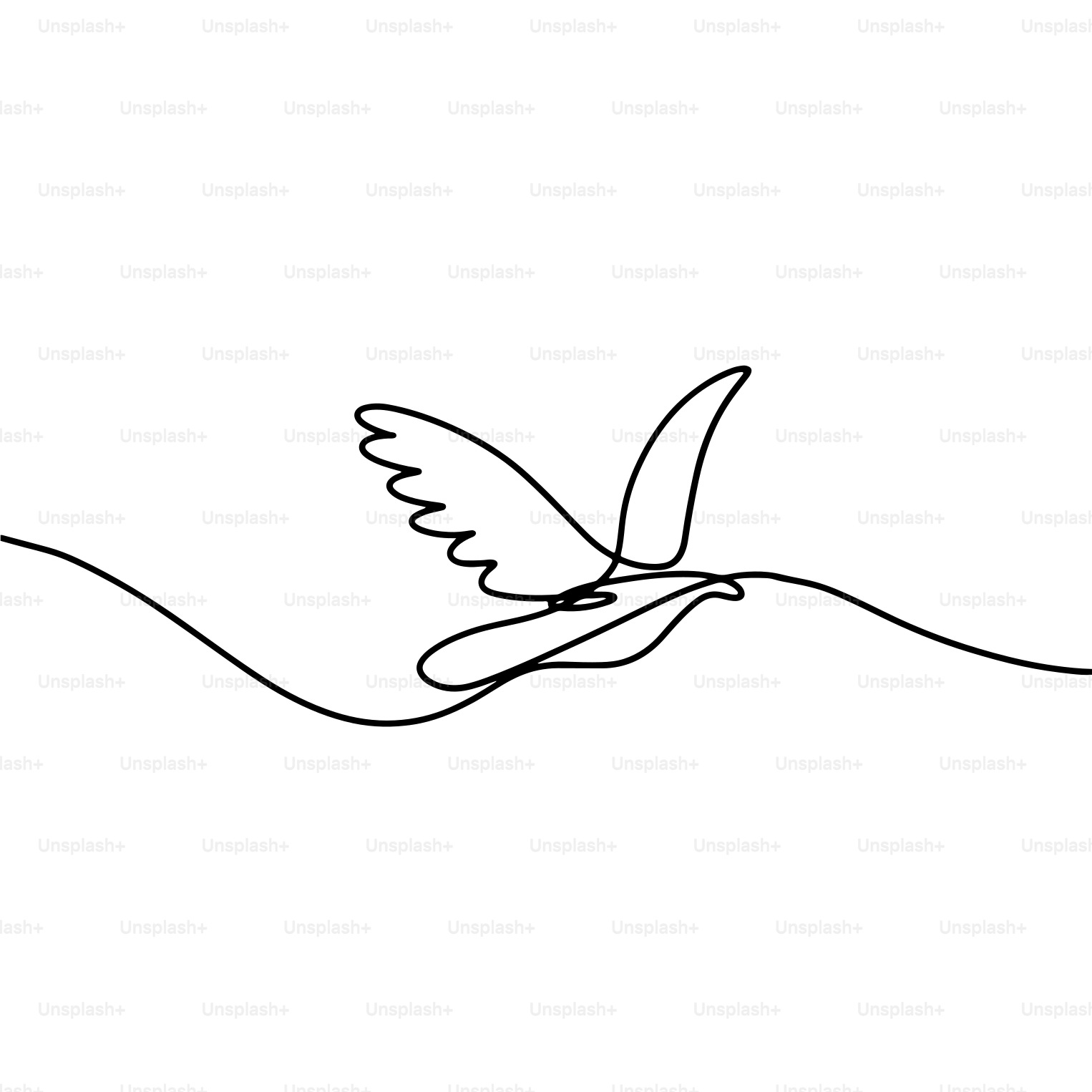 Un seul dessin au trait d'un oiseau volant vectoriel – Image de Oiseau sur  Unsplash, image size:3000x3000