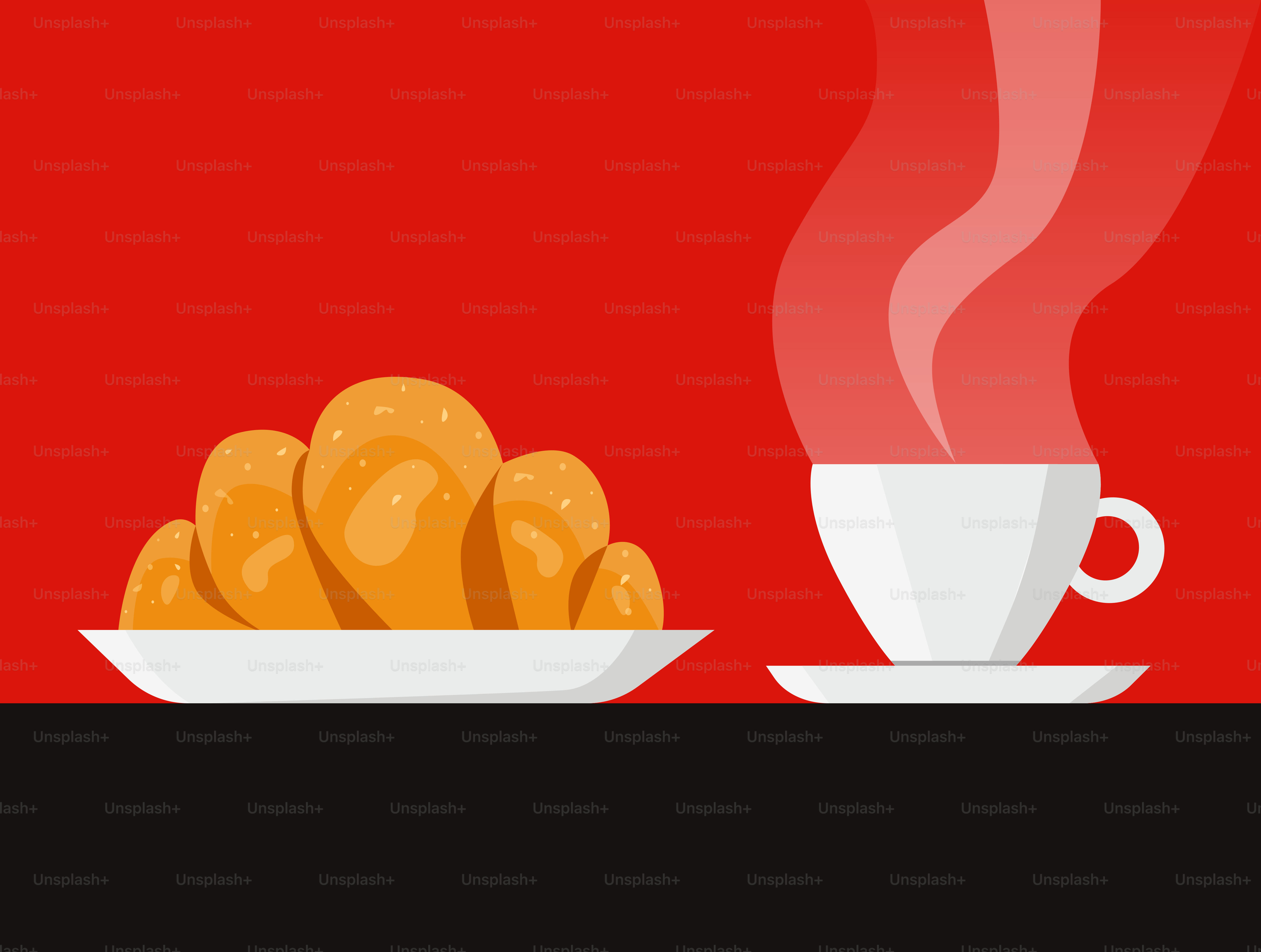 A cup of coffee next to a plate of food