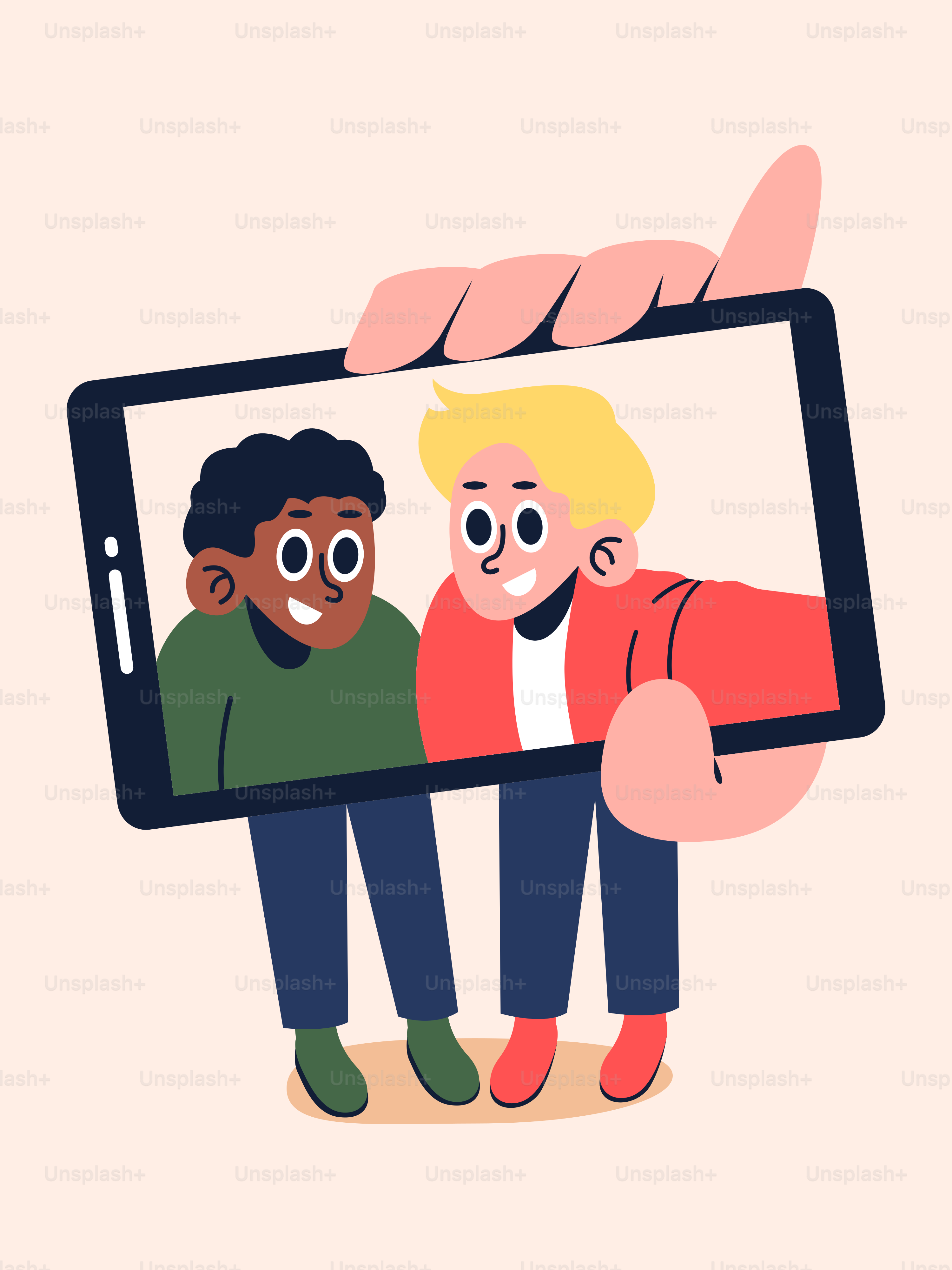 Une personne prenant une photo d’une autre personne avec un téléphone portable