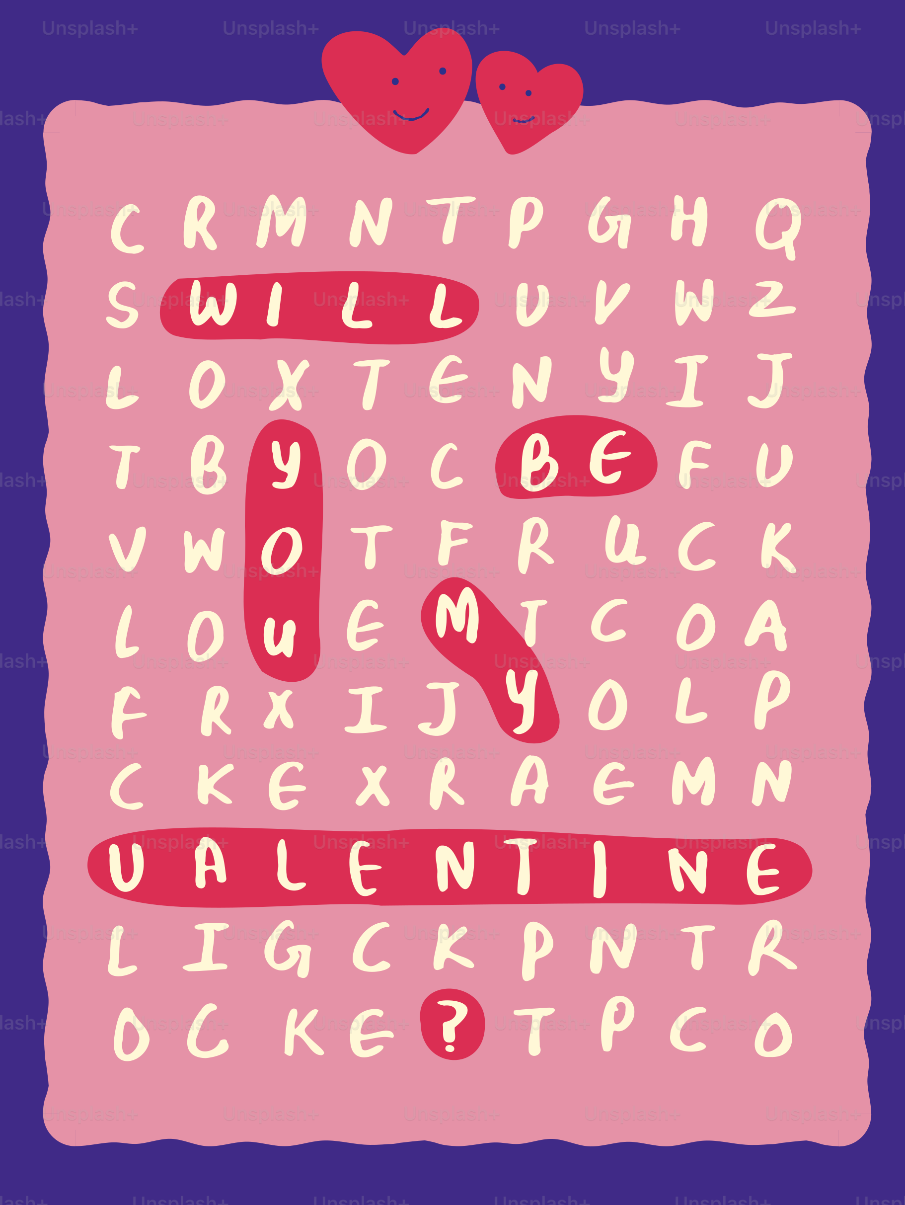 A picture of a pink and purple background with hearts