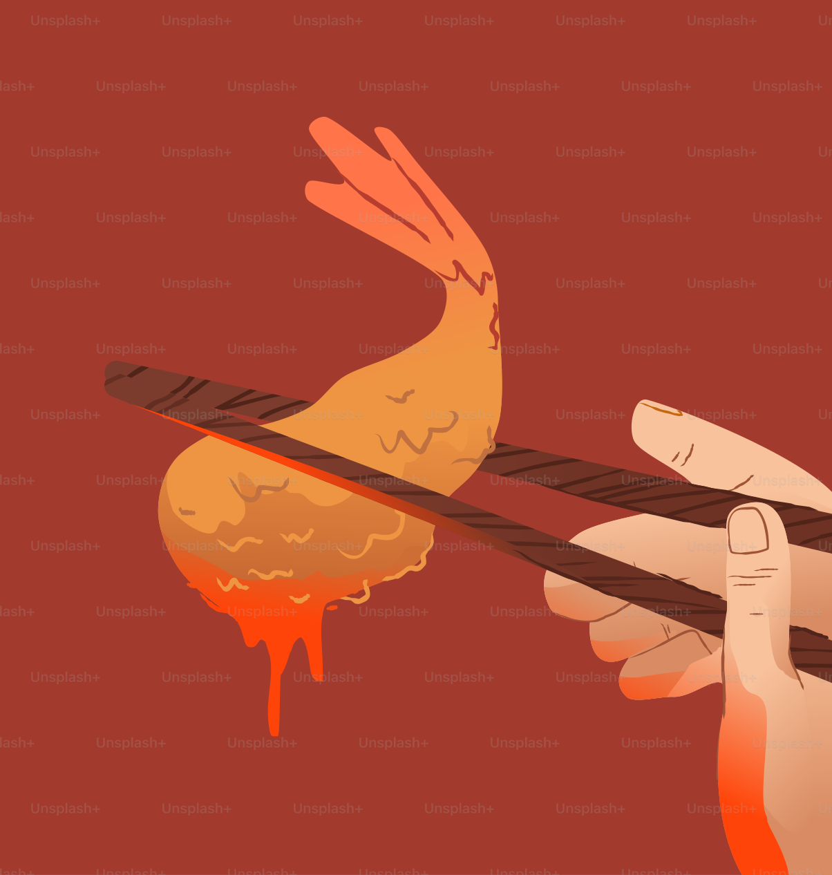 A person holding a stick with a bird on it