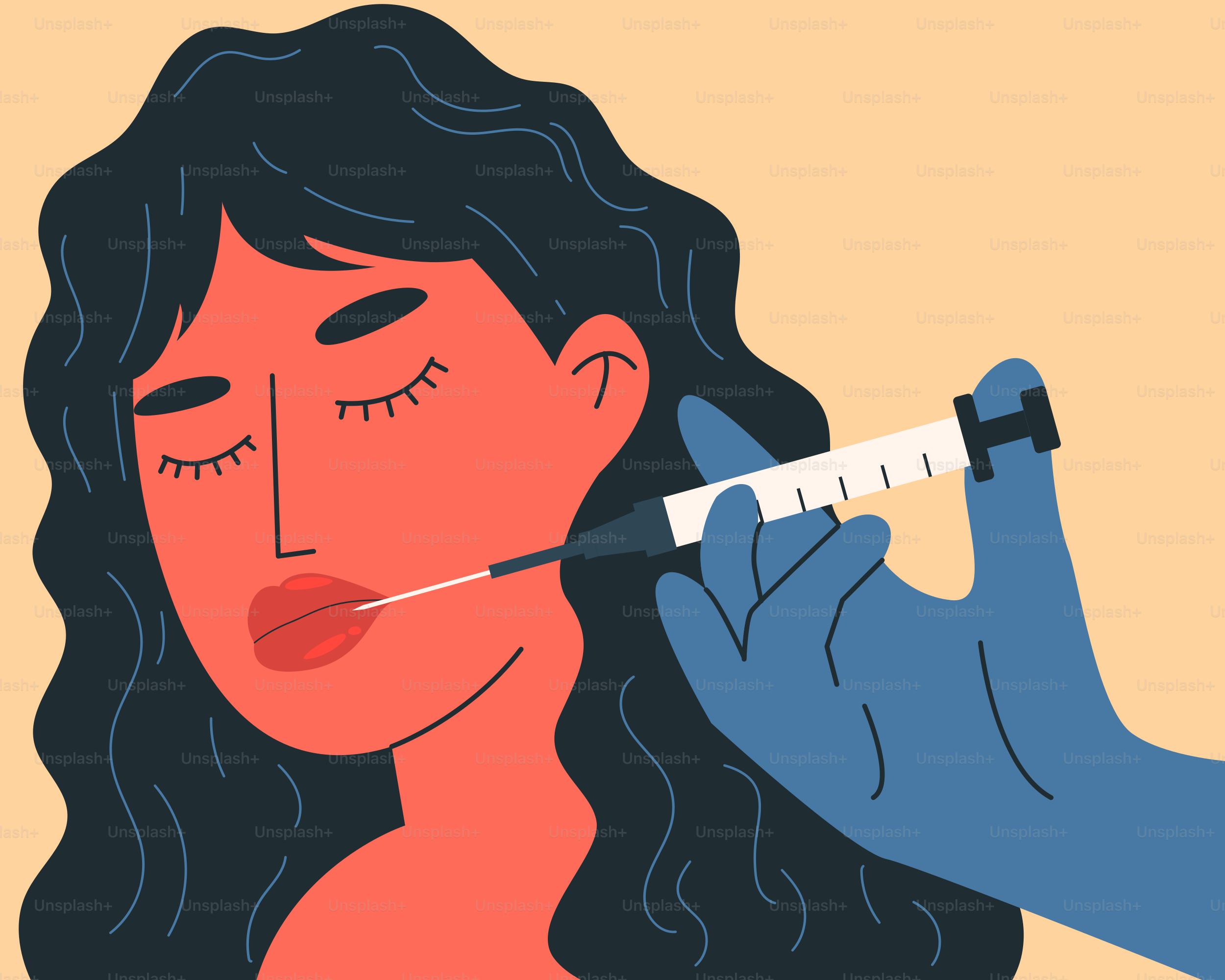 A woman holding a thermometer in her mouth