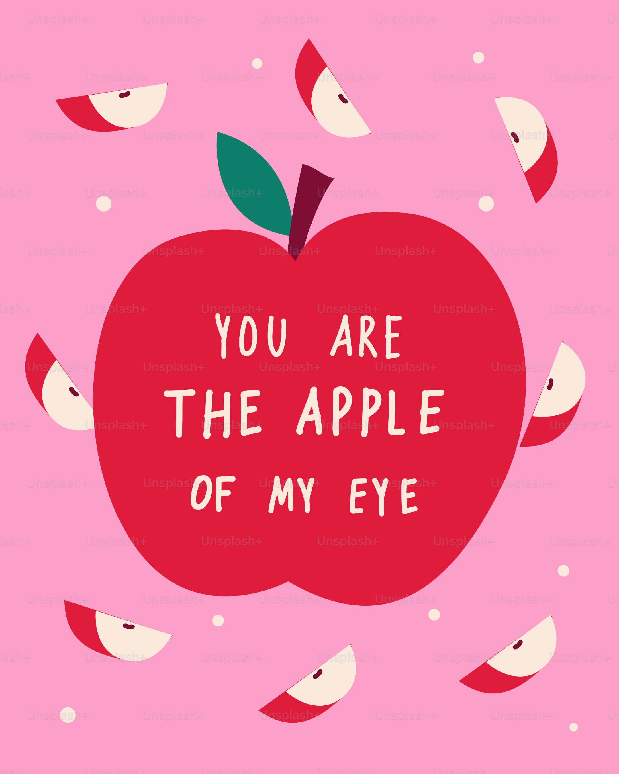 Ein roter Apfel mit einem grünen Blatt darauf