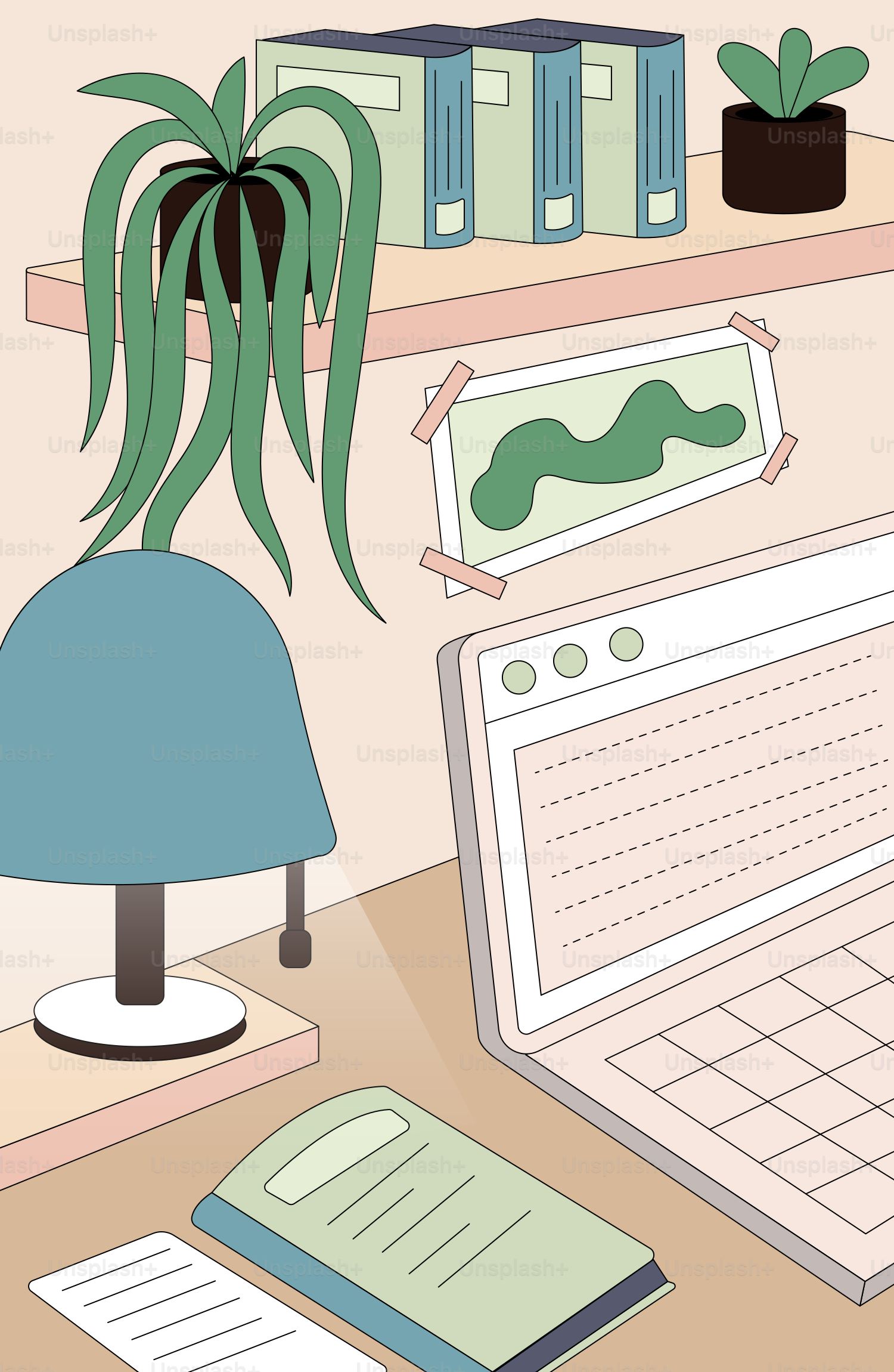 A laptop computer sitting on top of a wooden desk