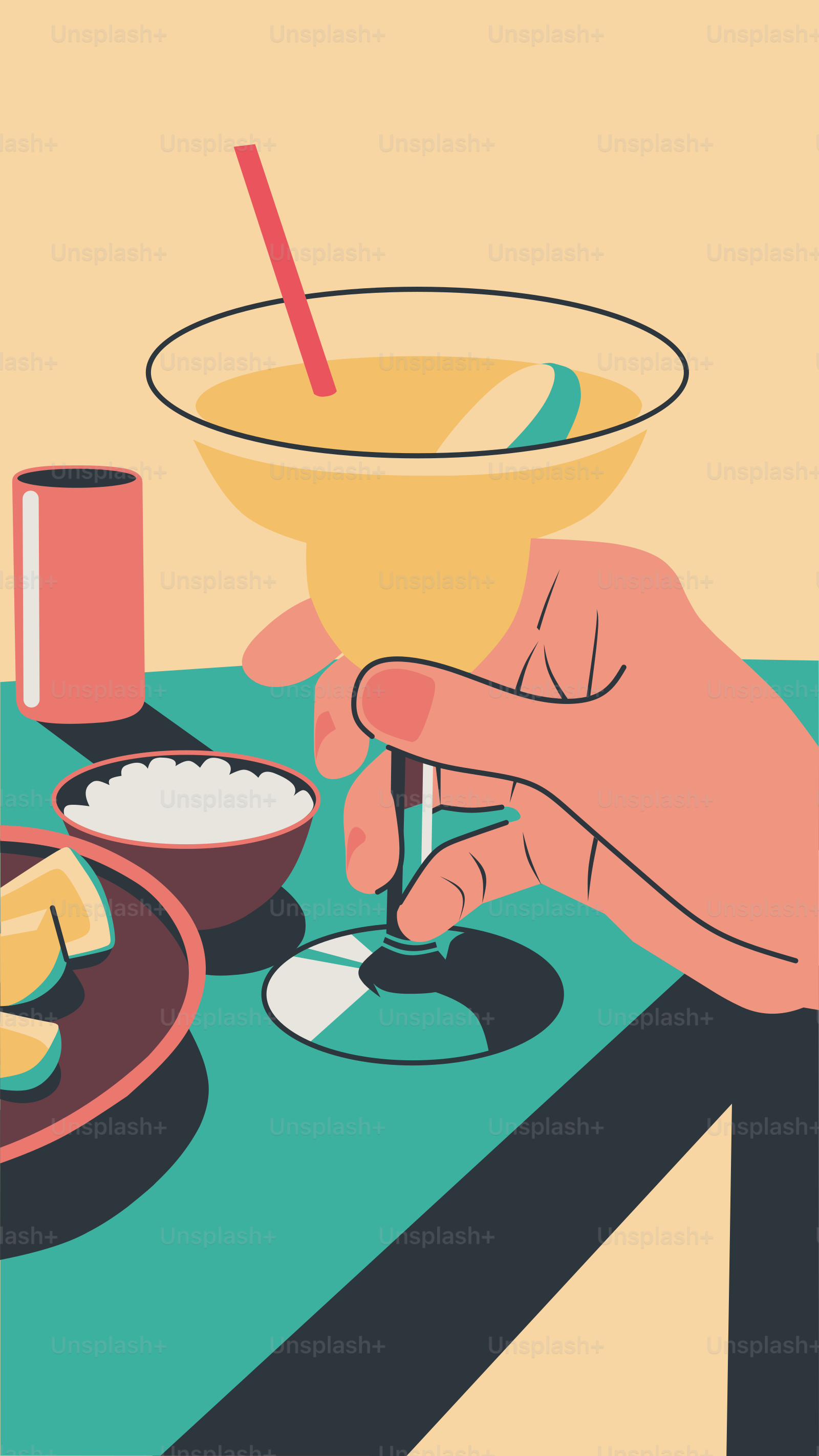 A hand holding a wine glass over a plate of food