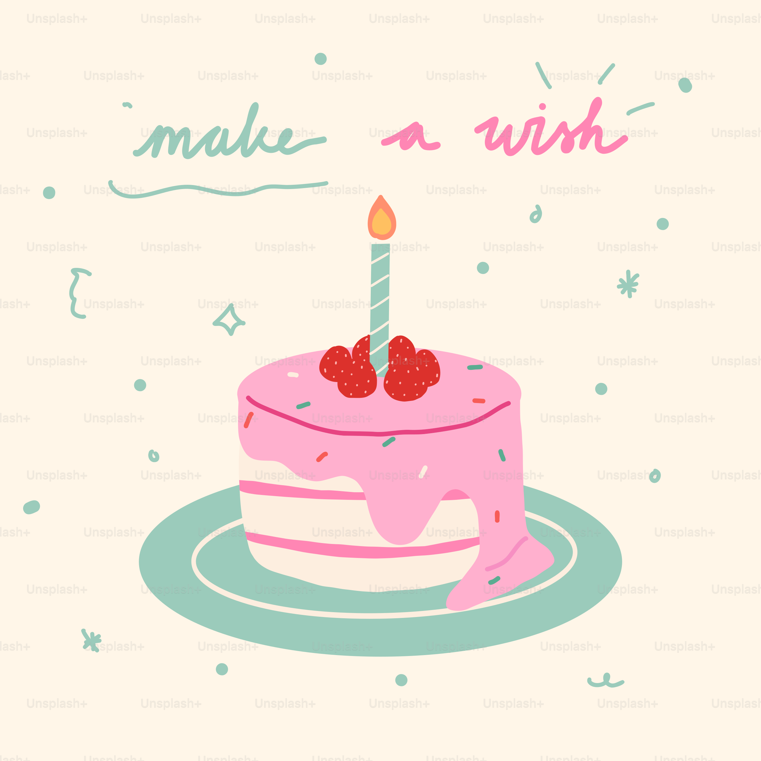 A pink cake with a candle on top of it