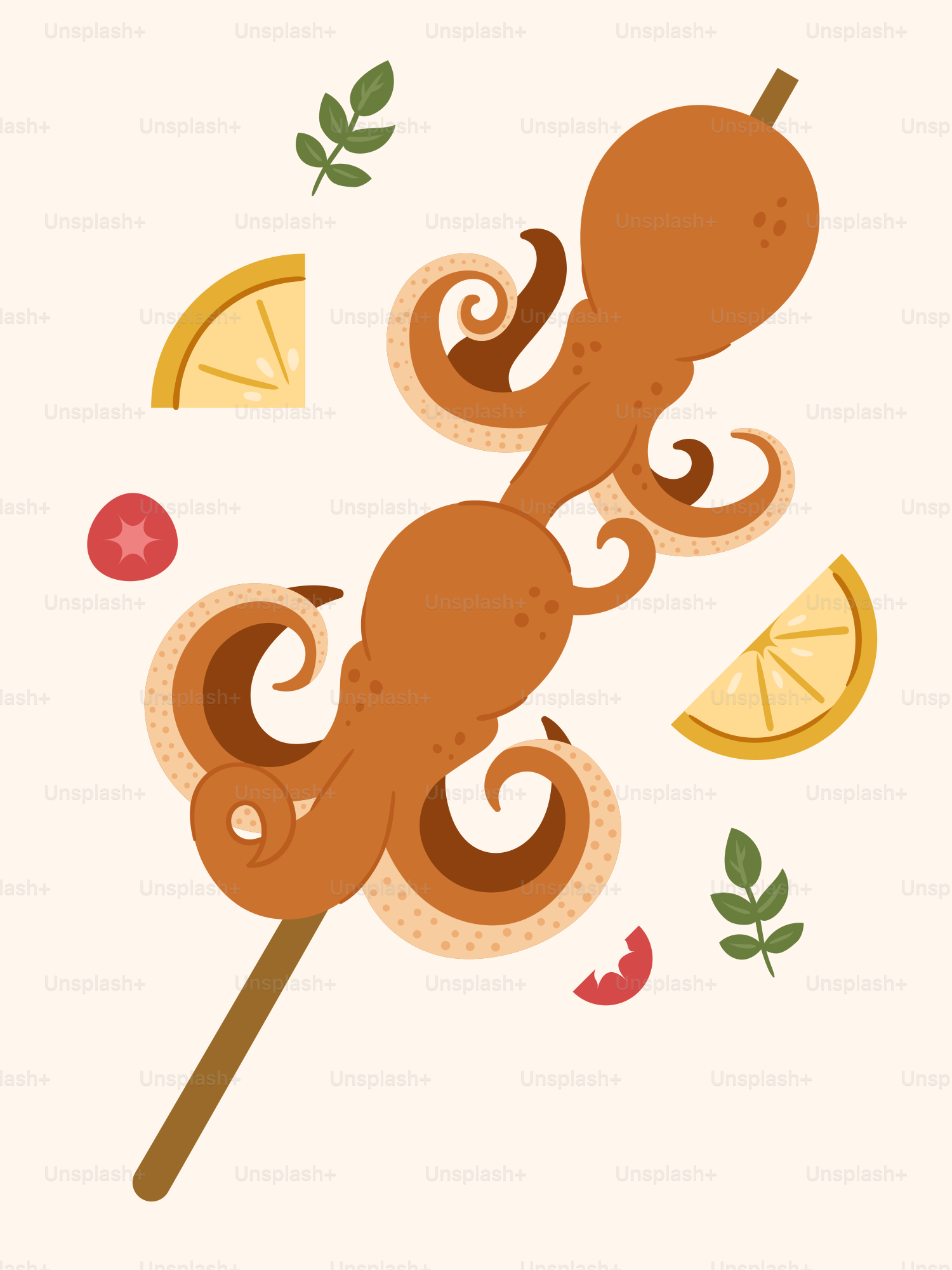 A picture of a hot dog on a stick