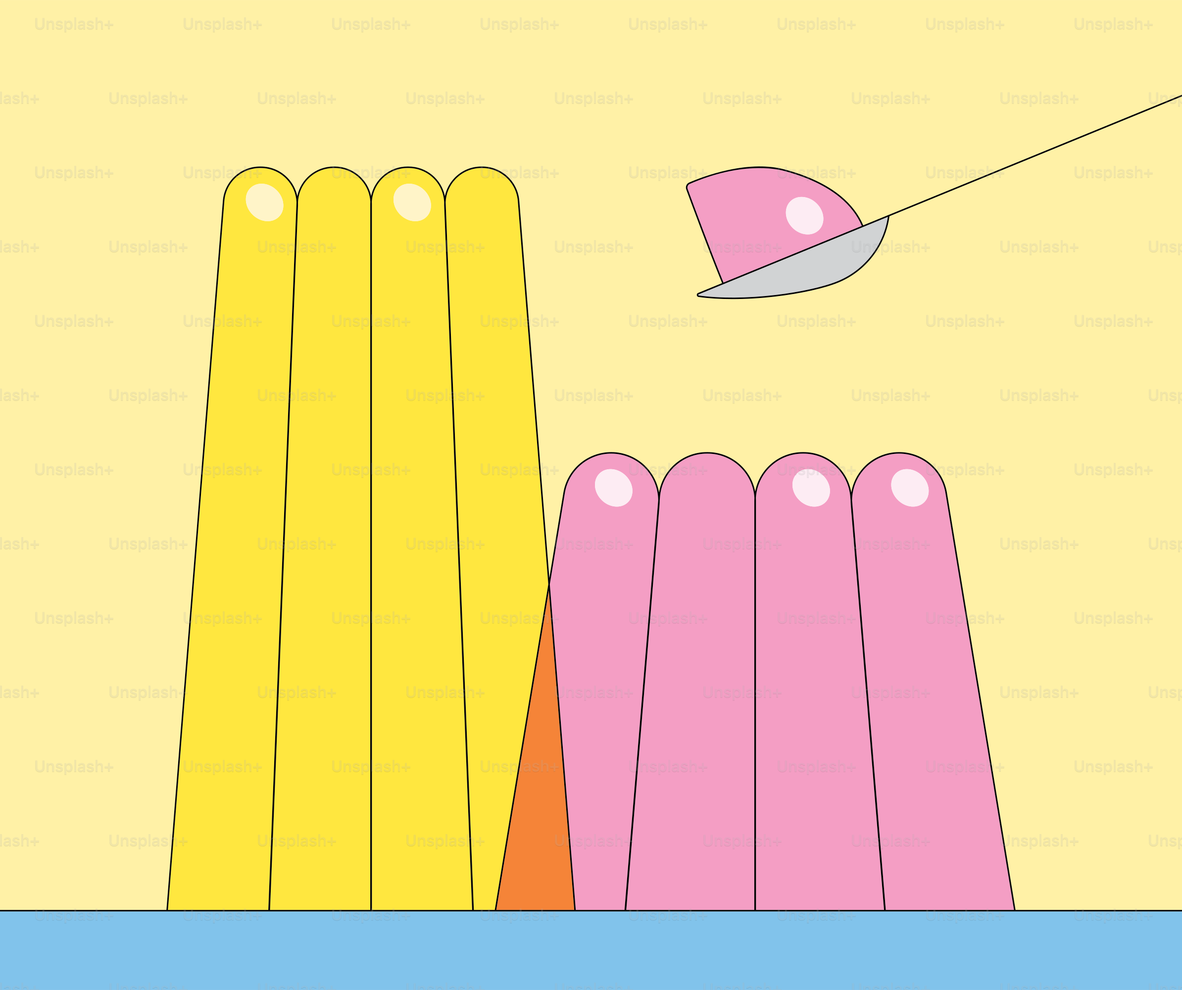 An illustration of a person flying a kite over a lake