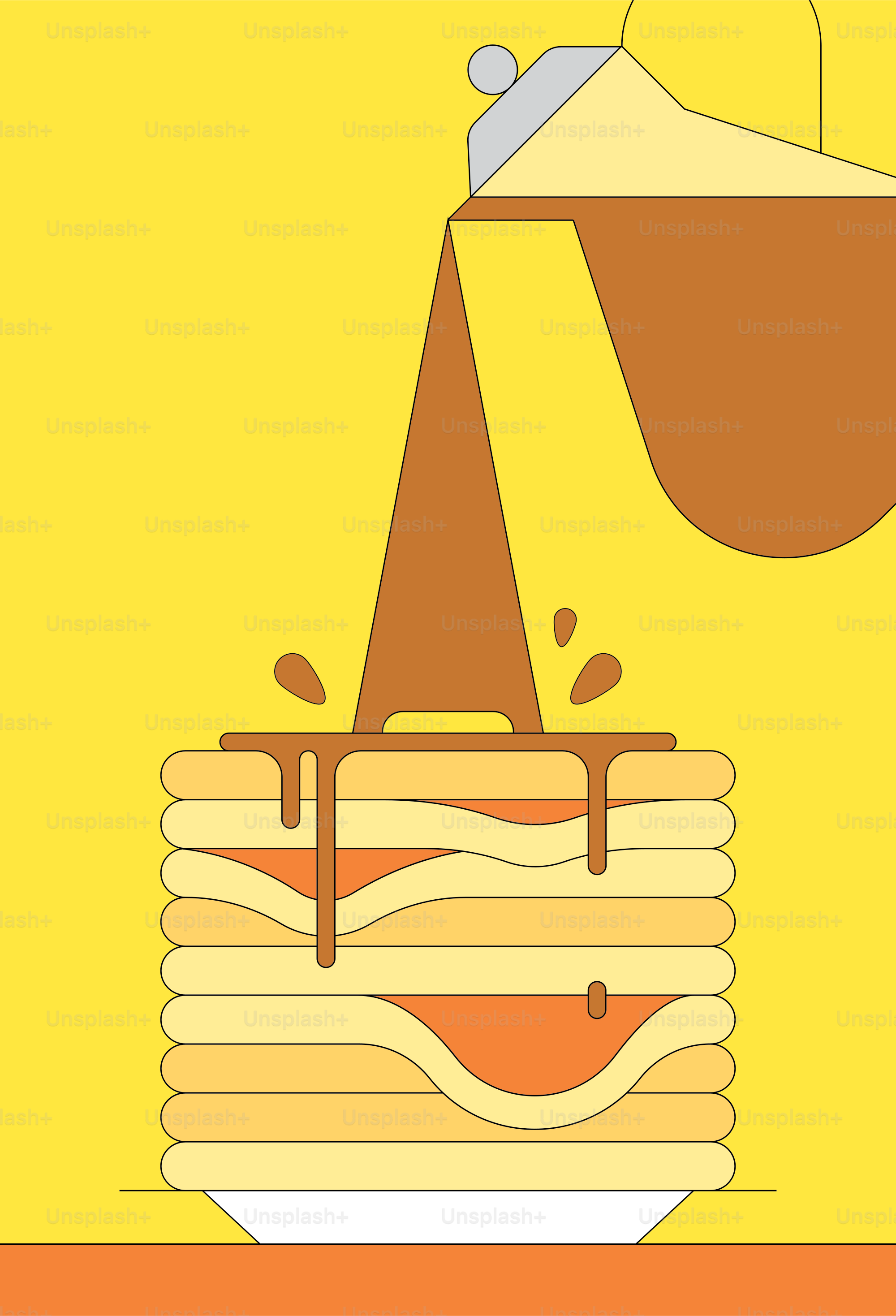 A stack of pancakes with syrup on top of it