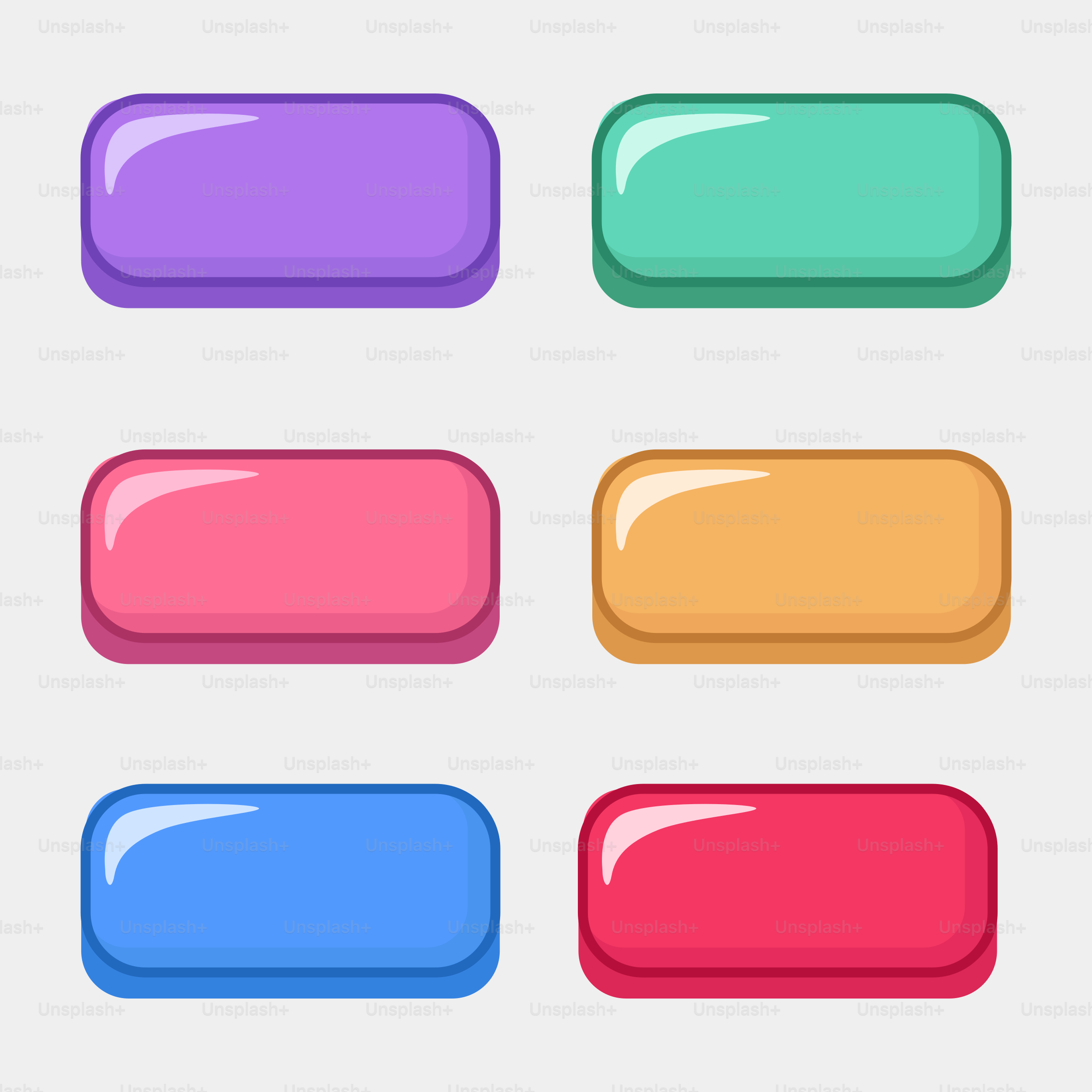 Un ensemble de boutons de différentes couleurs sur un fond blanc