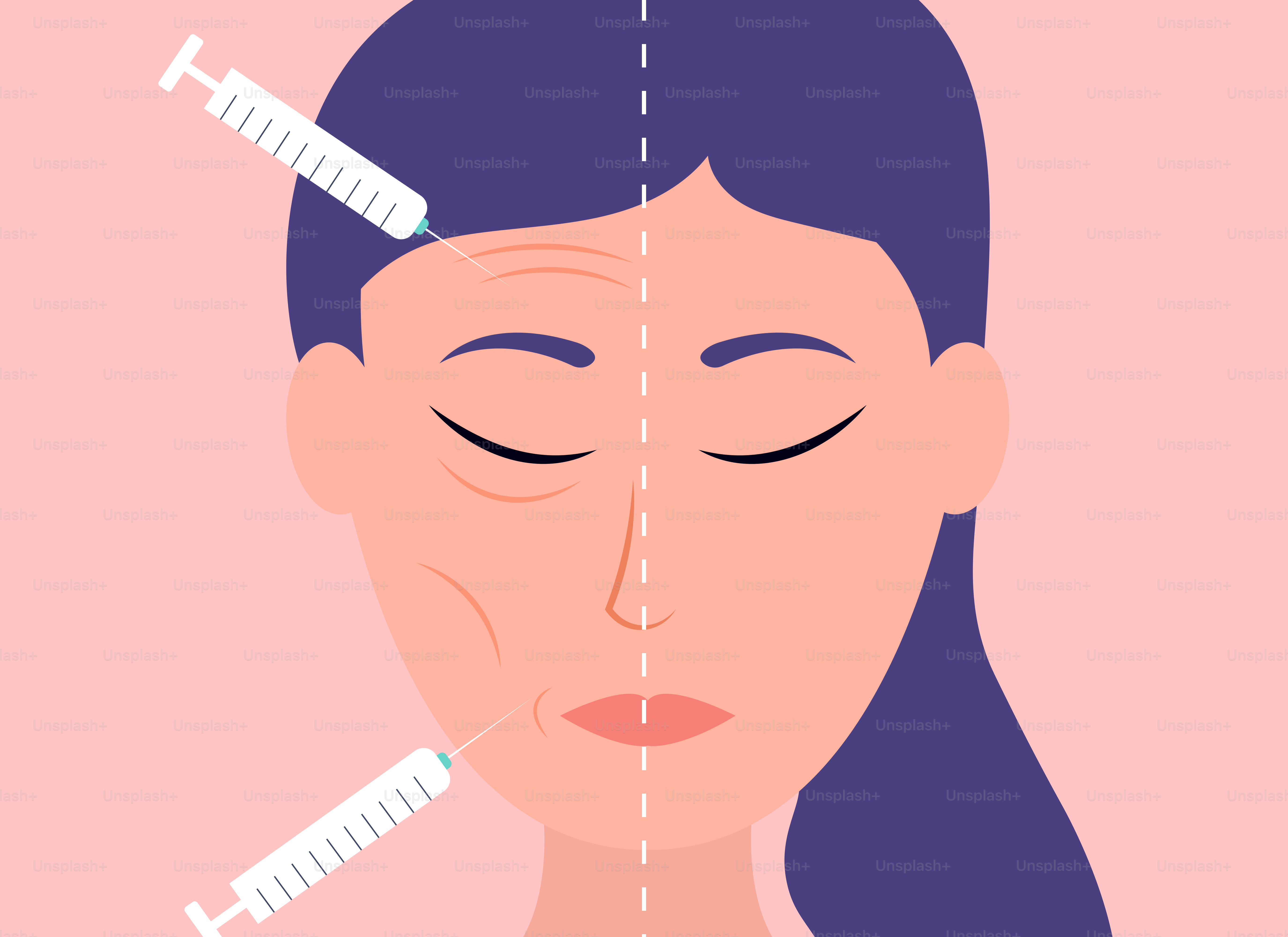 A woman with a needle in her mouth and a thermometer in her mouth