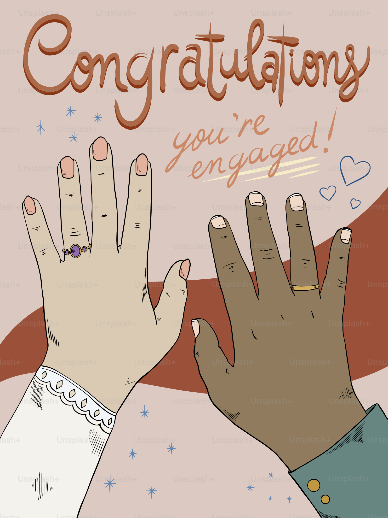 手を合わせているカップル