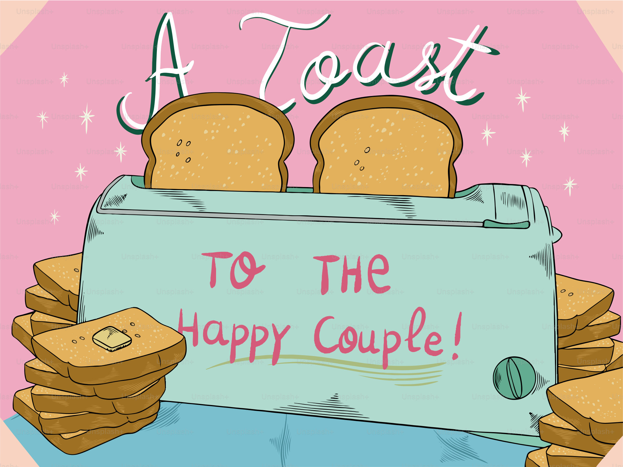 幸せなカップルカードに乾杯