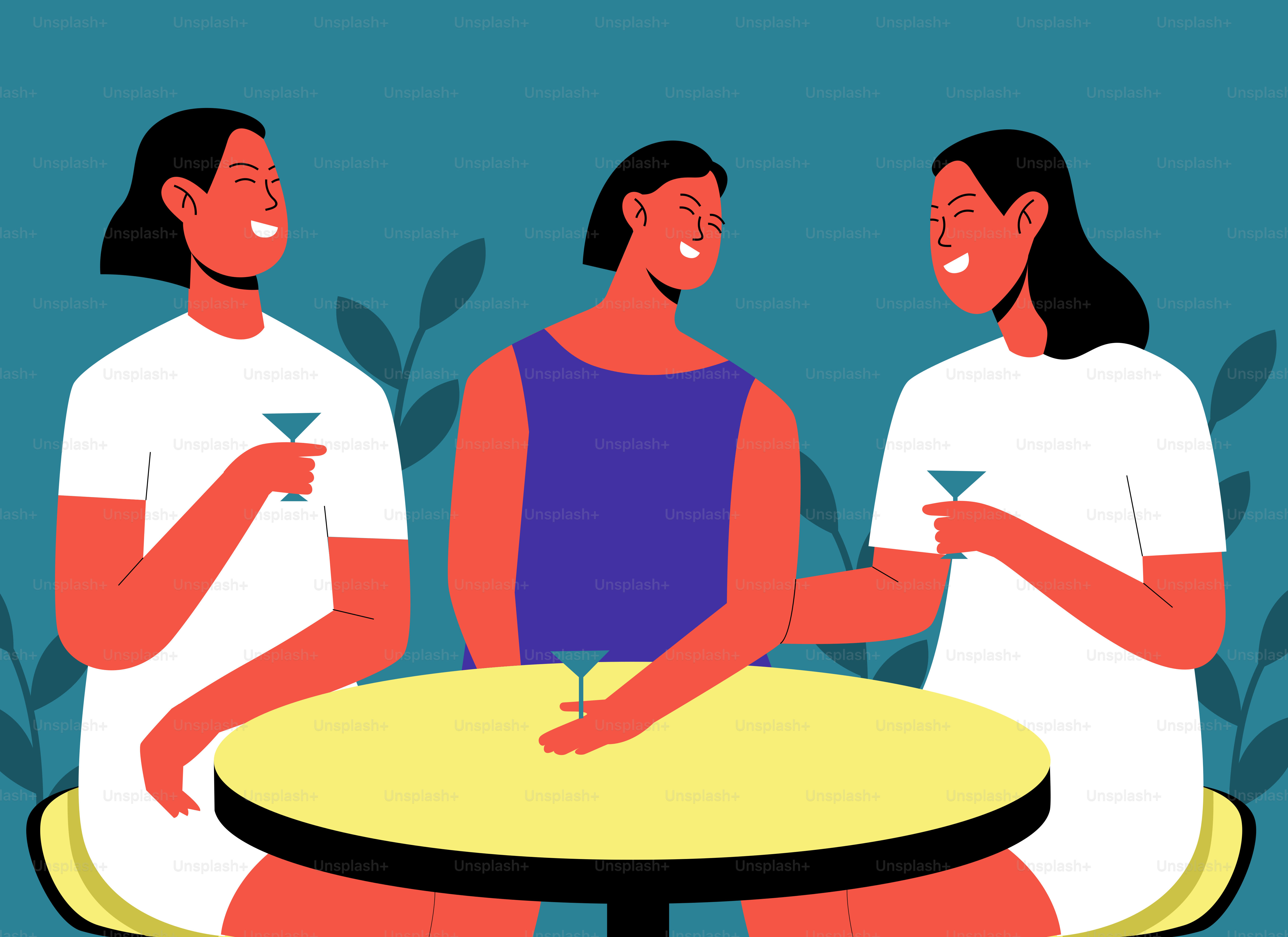 A group of people sitting around a table