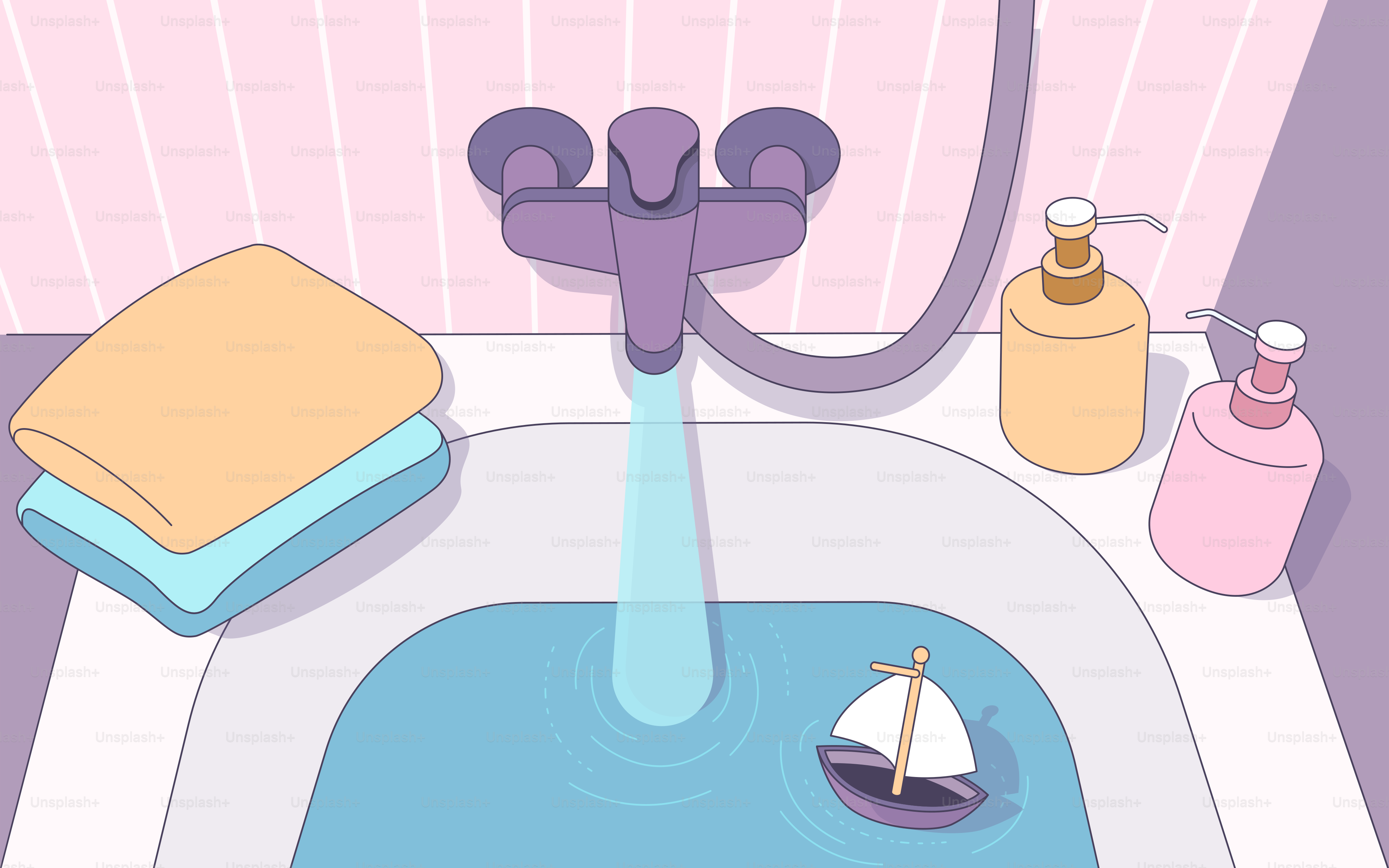 A bathroom sink with a faucet and soap dispenser