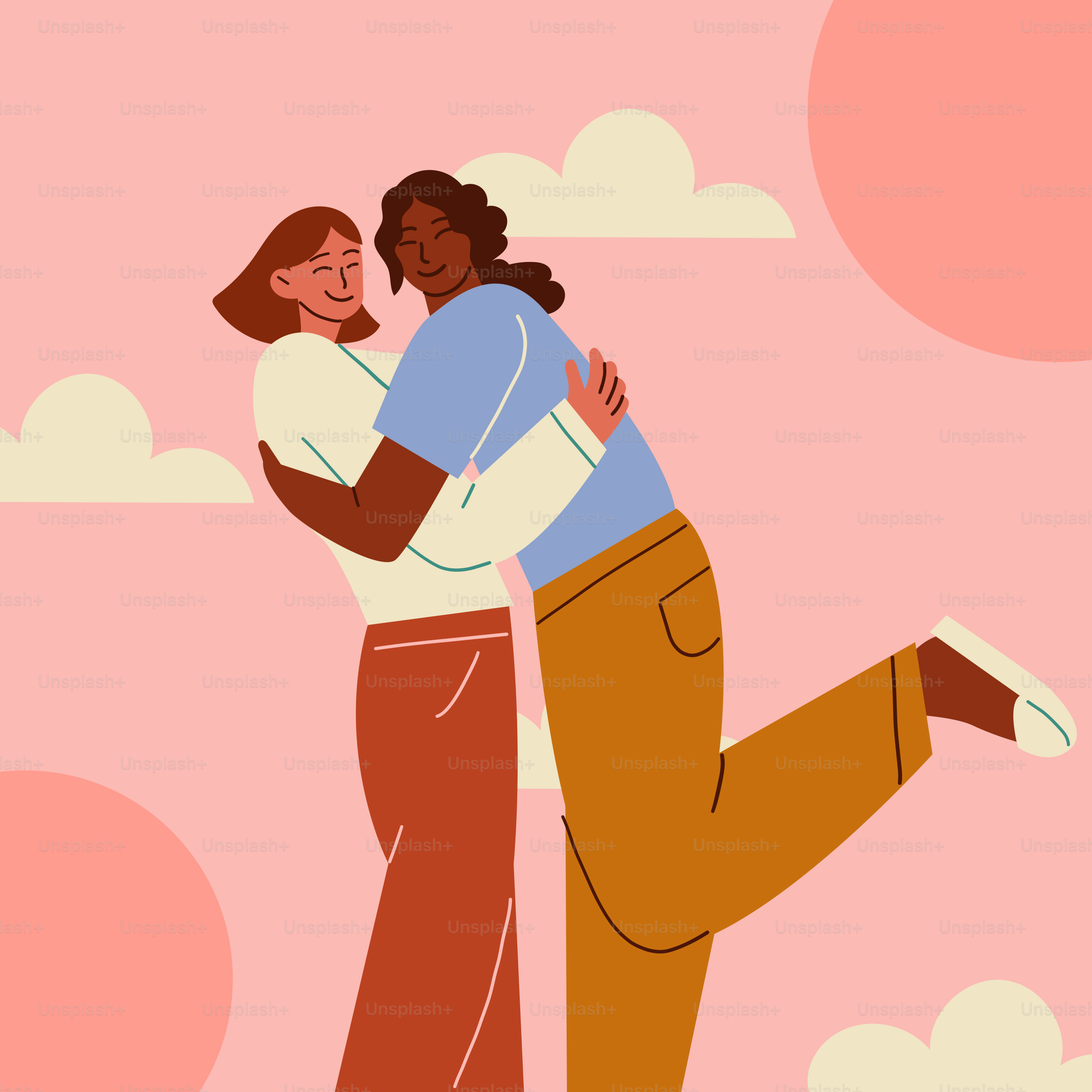 Un homme et une femme s’embrassant