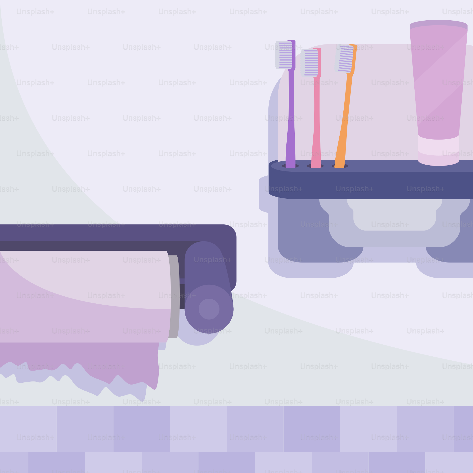 A bathroom scene with a toilet and a shelf with toothbrushes