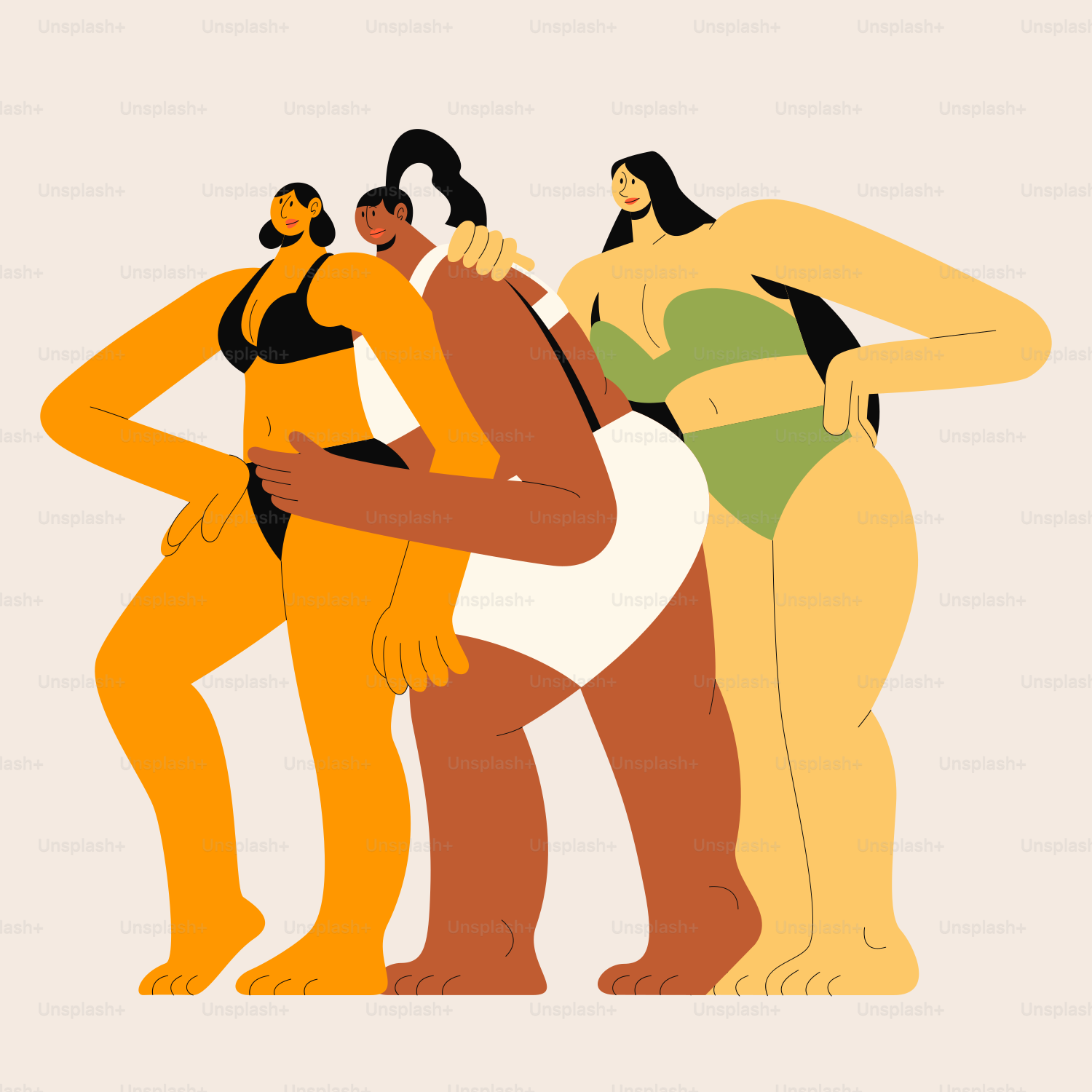 A group of women standing next to each other