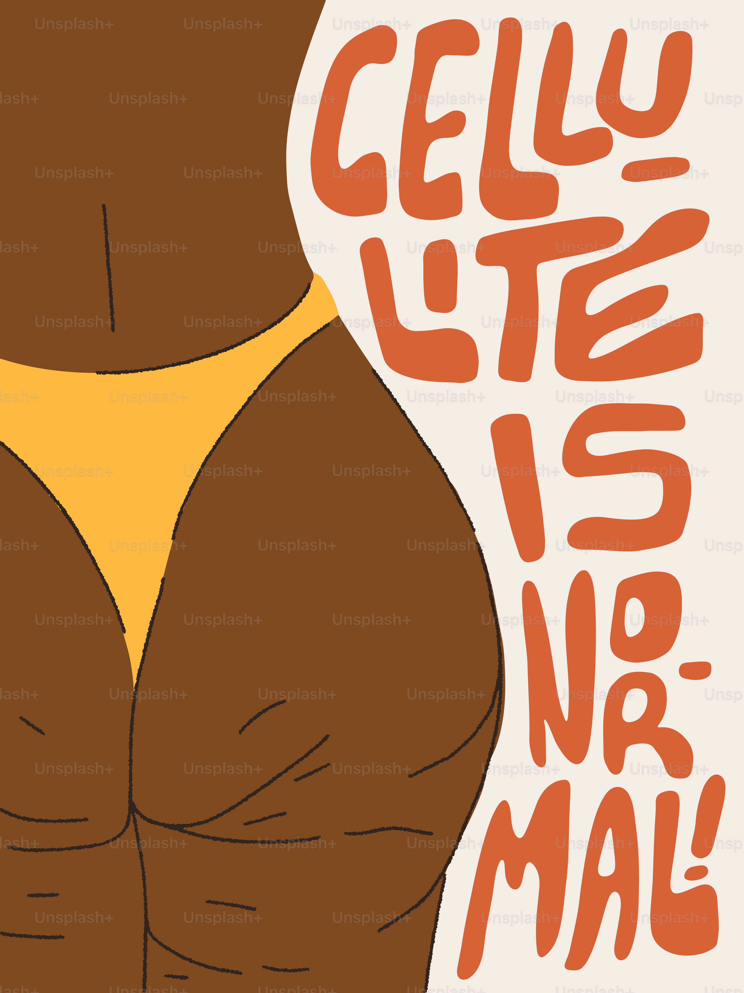 A woman's butt in a yellow bikini