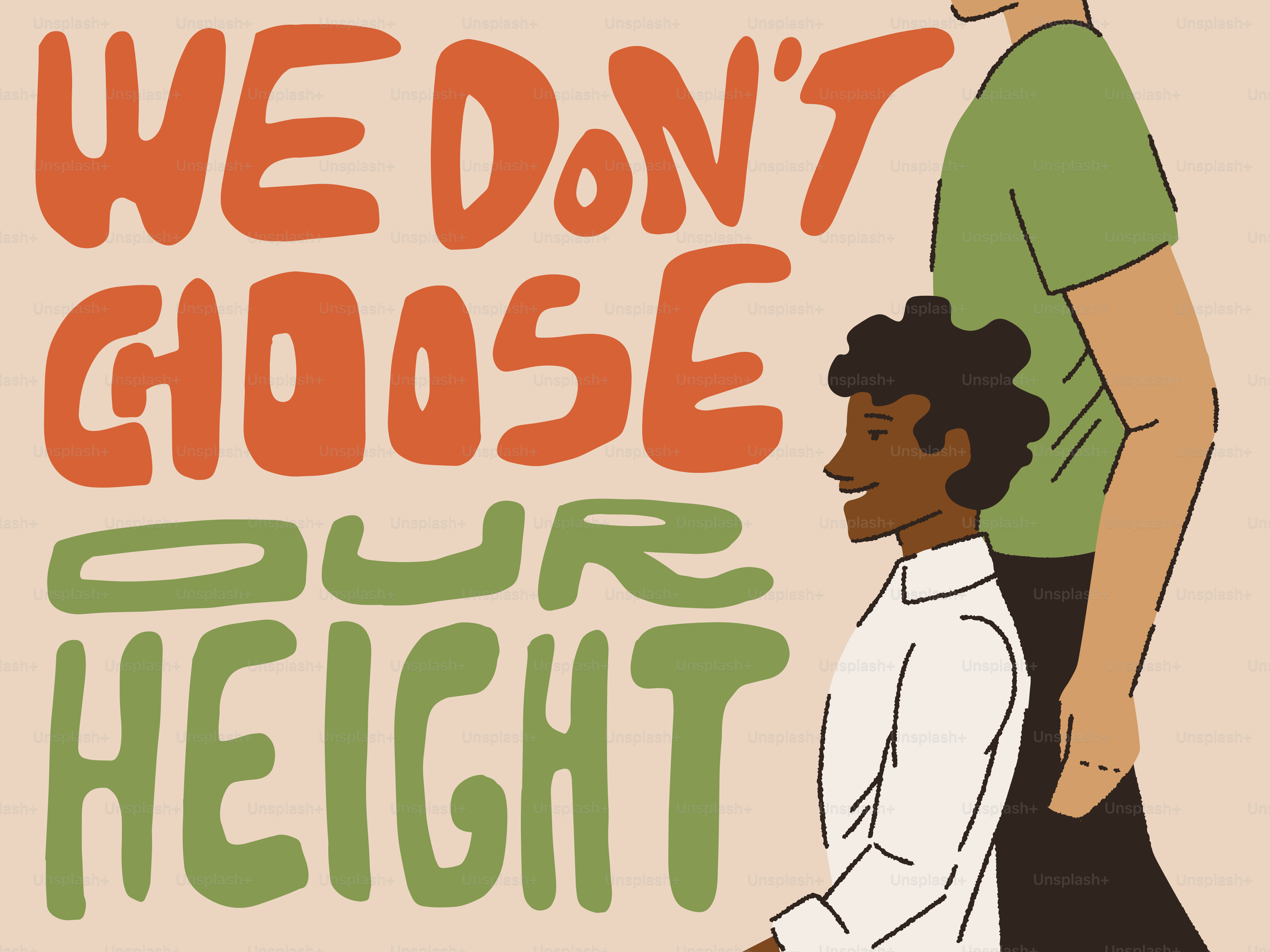 A man and a woman walking together with the words we don't choose our