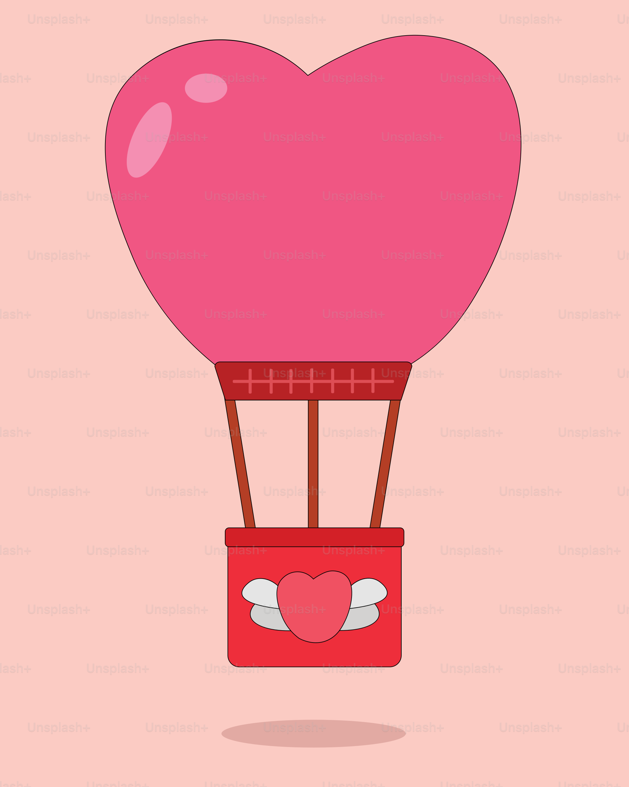 A heart shaped balloon floating in the air