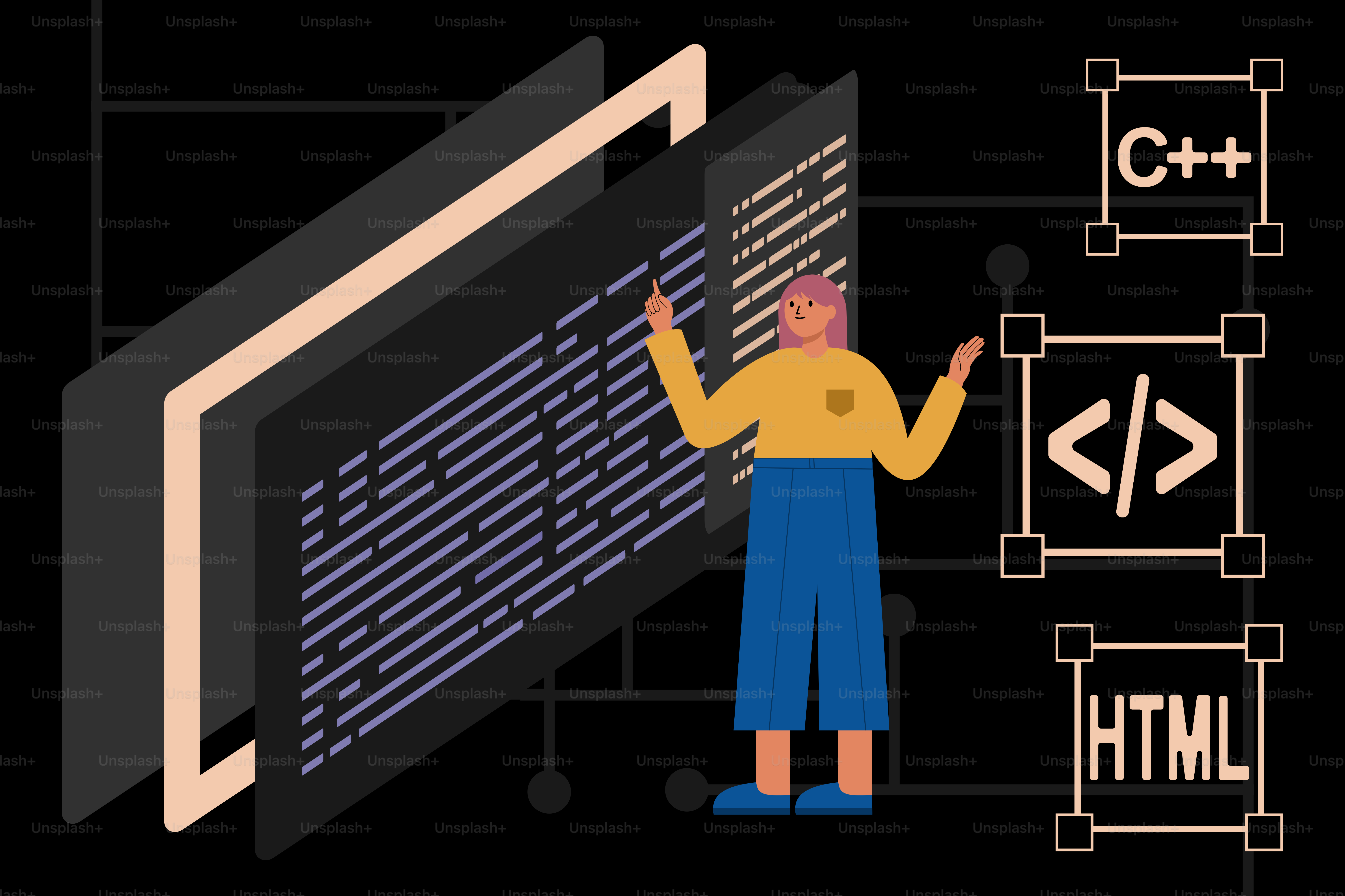 A man standing in front of a computer screen