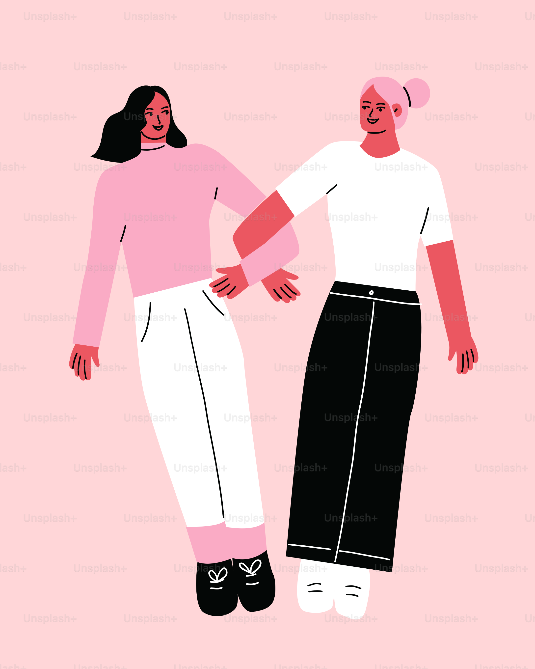 Un paio di donne in piedi una accanto all'altra