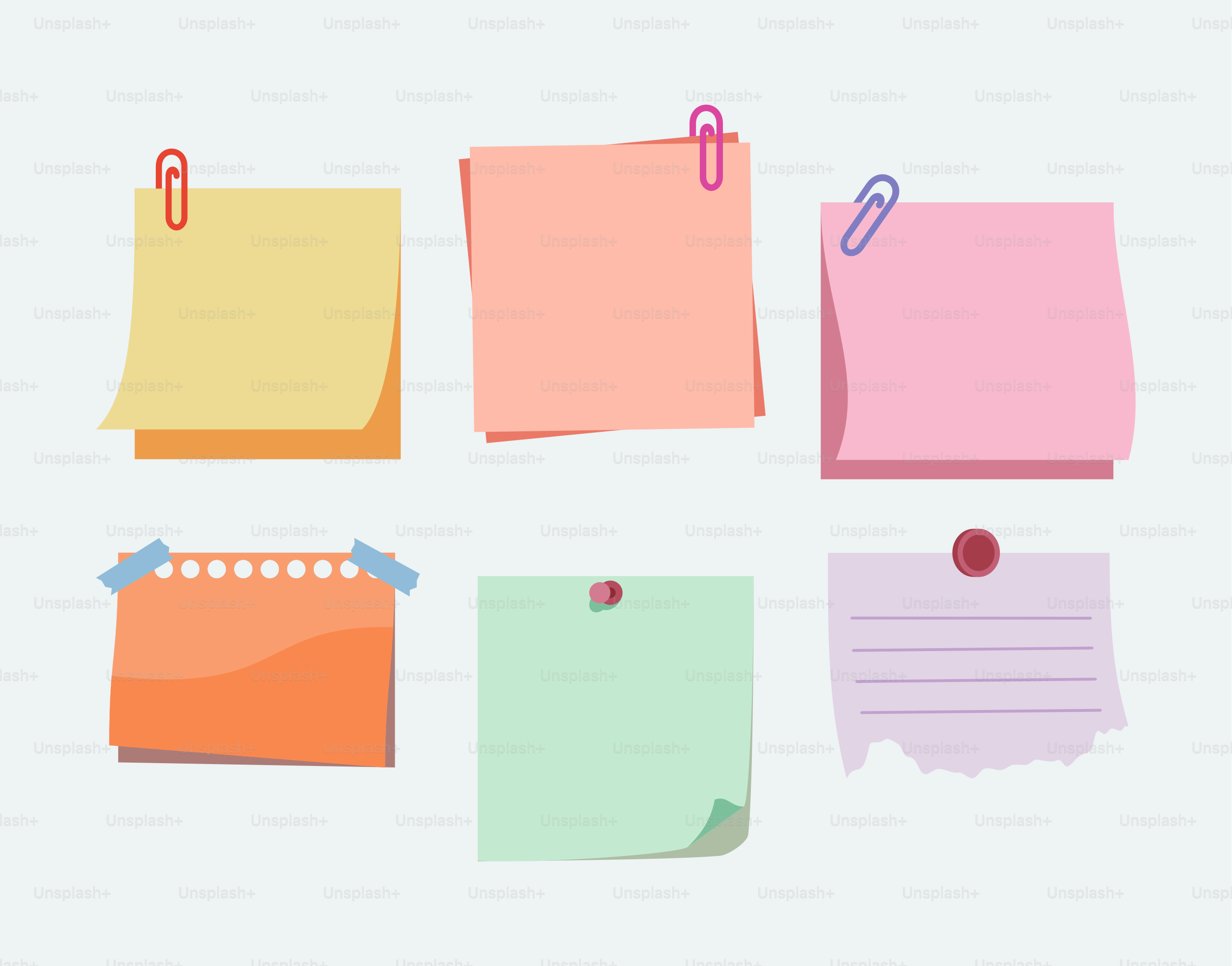 A bunch of sticky notes hanging on a wall