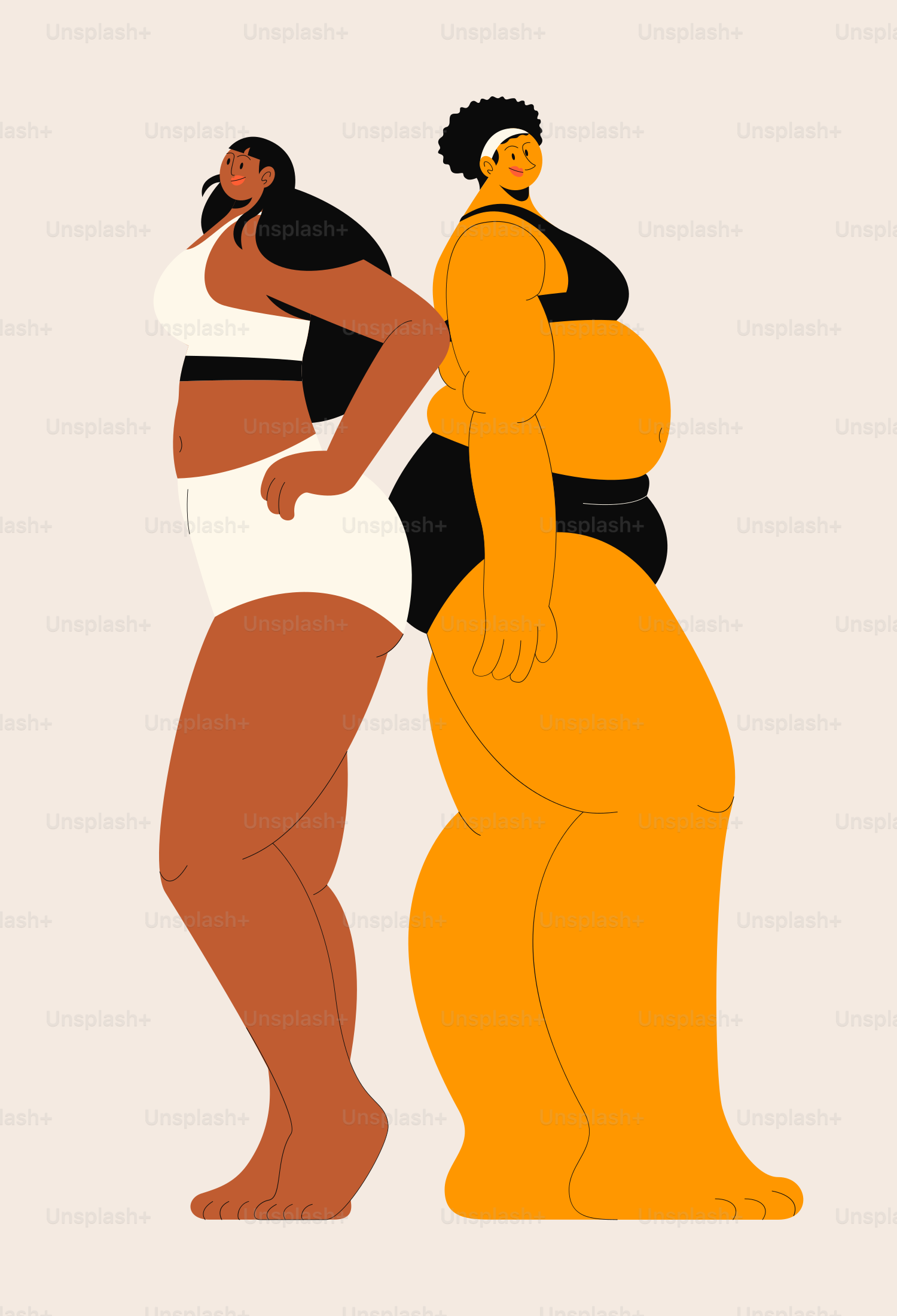 A couple of women standing next to each other