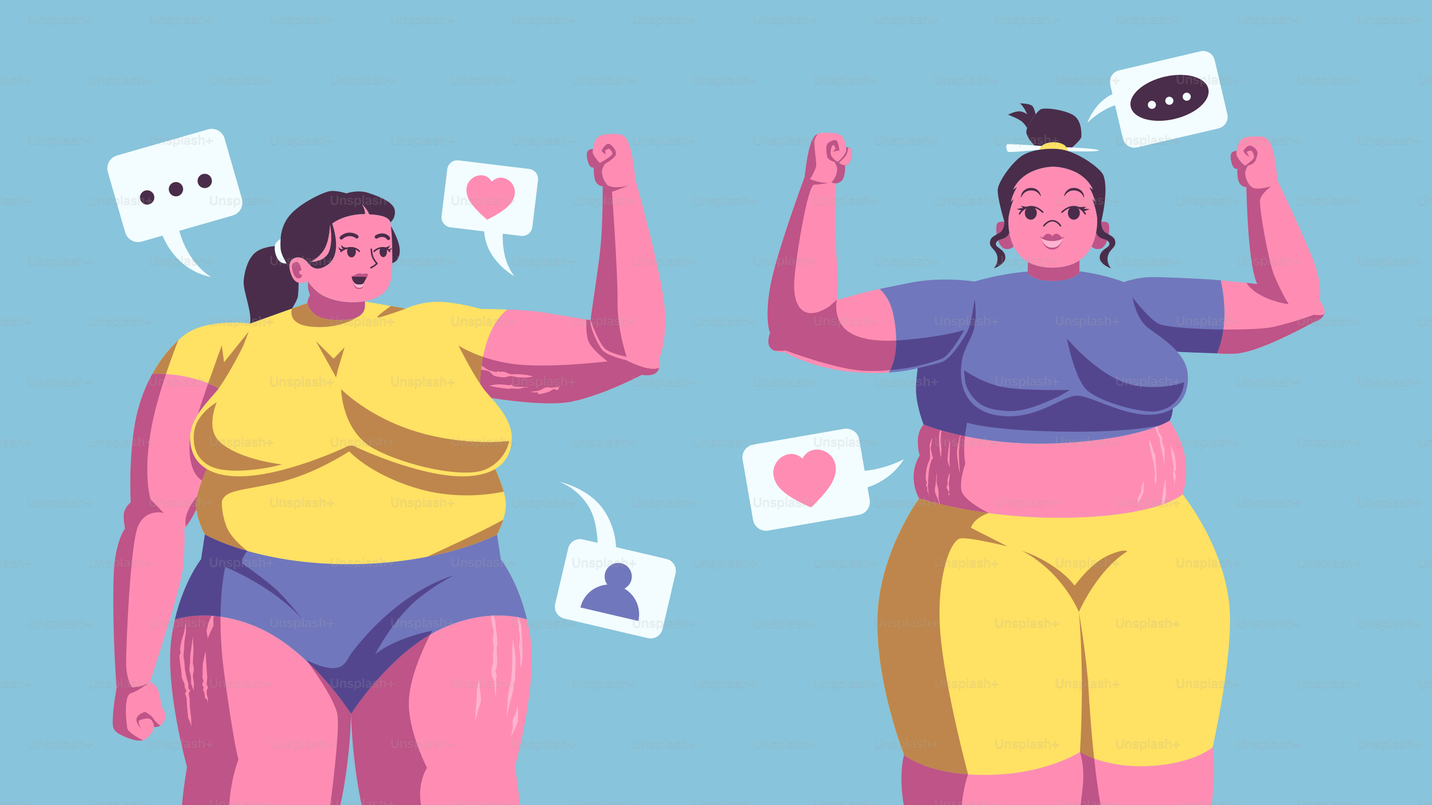 A couple of women standing next to each other