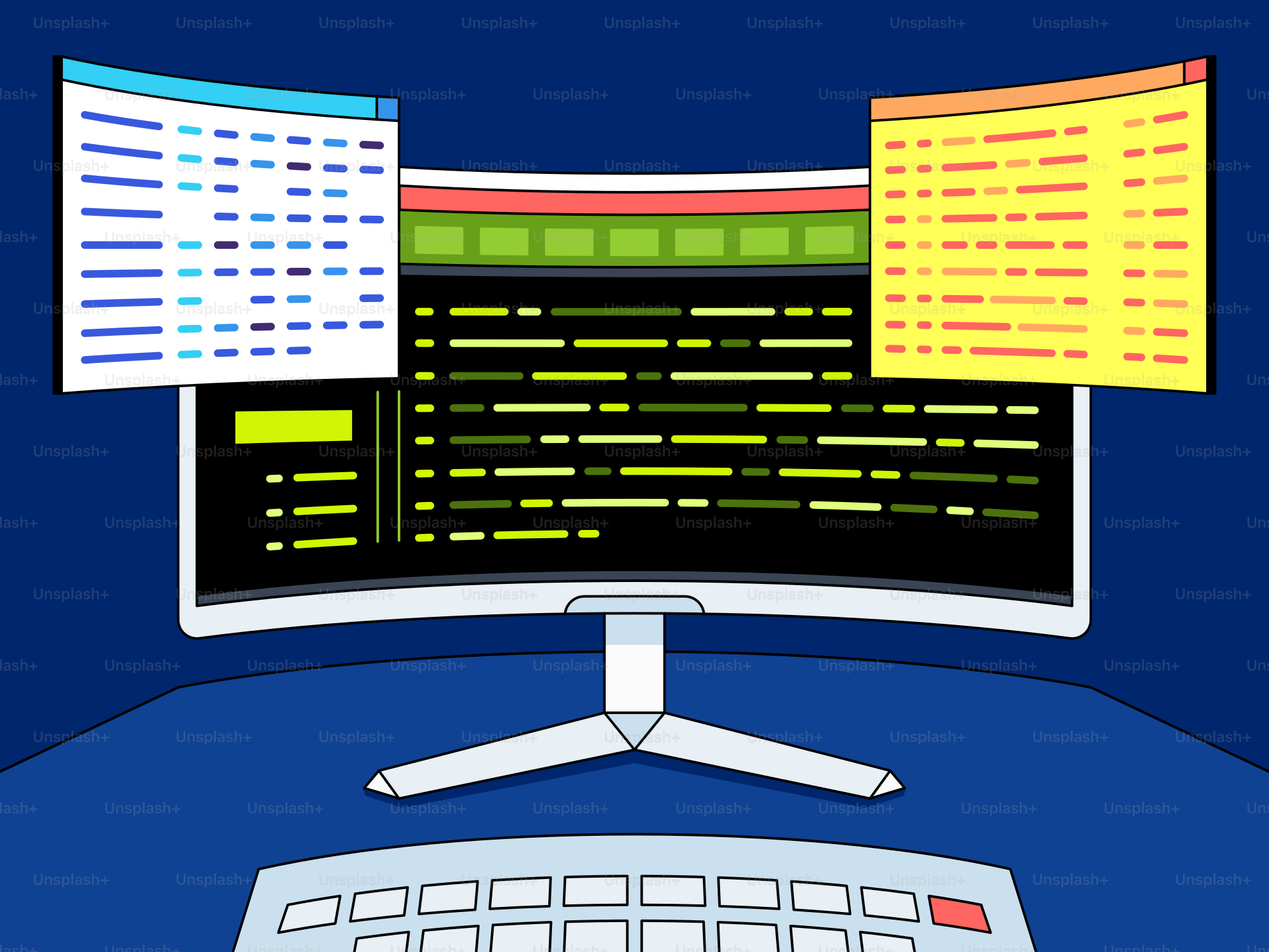 Un monitor de computadora colocado encima de un escritorio