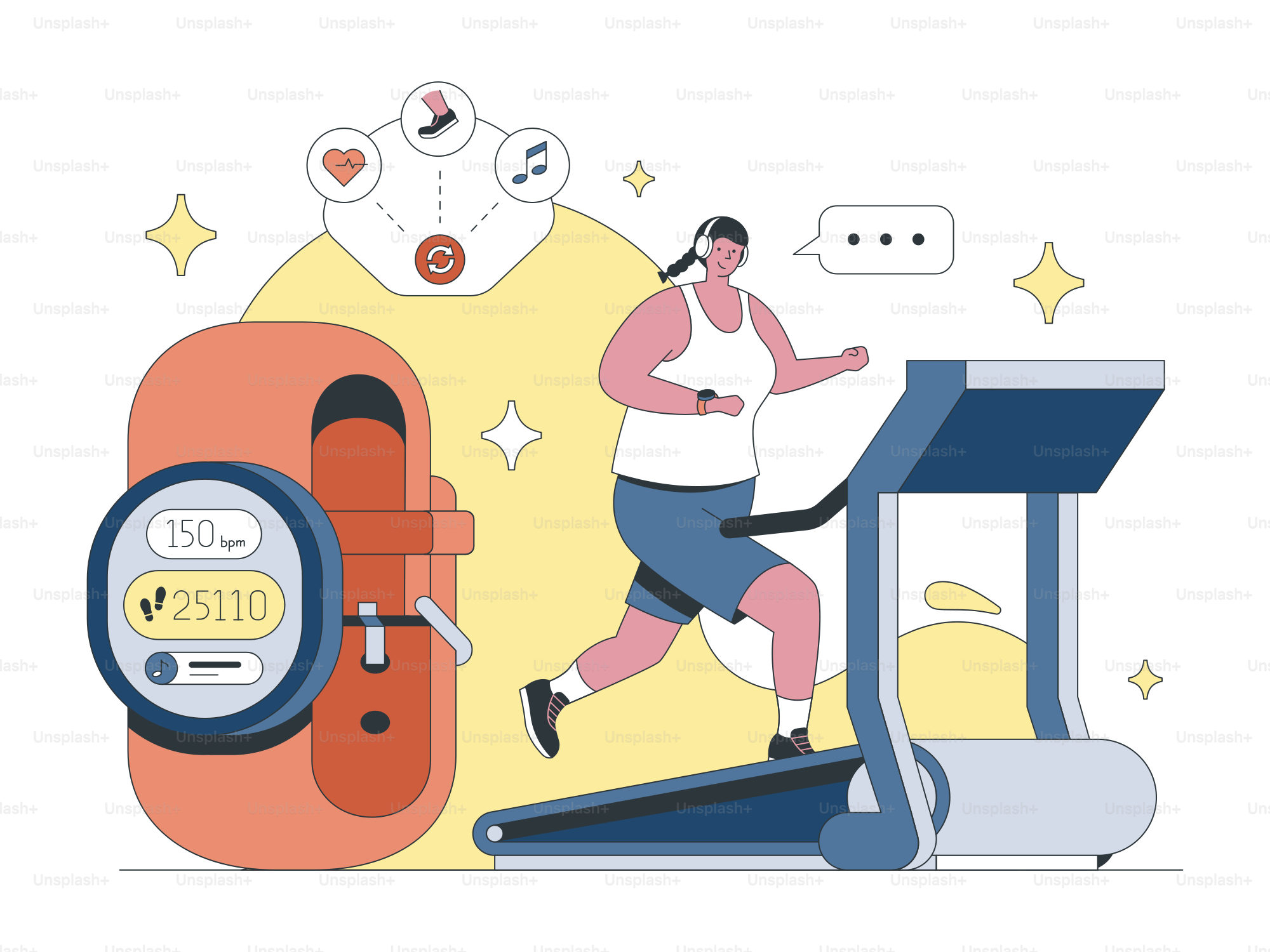 Un hombre corre en una cinta de correr