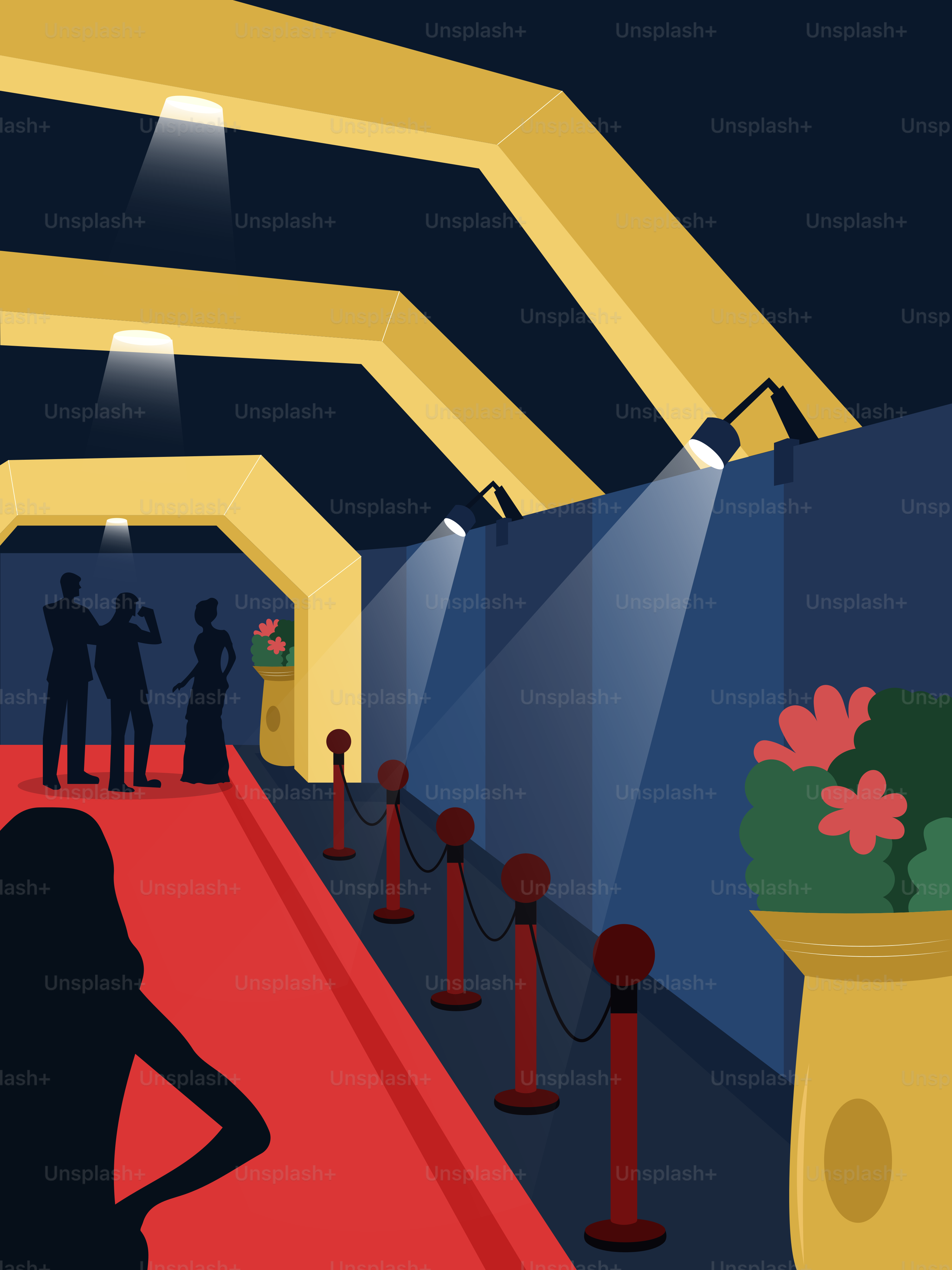 A woman is walking down a red carpet
