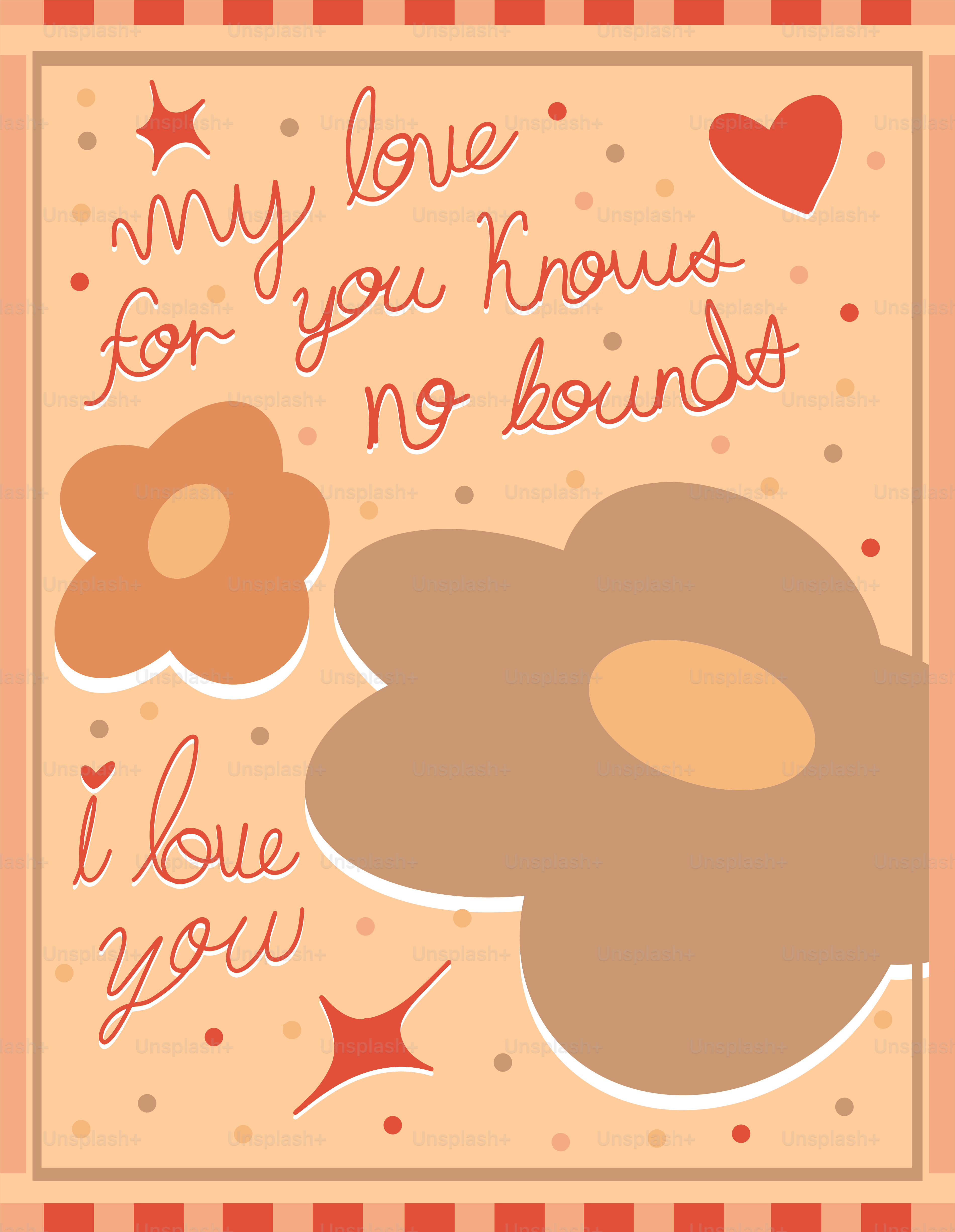 Eine Karte mit einem Bild eines Teddybärs