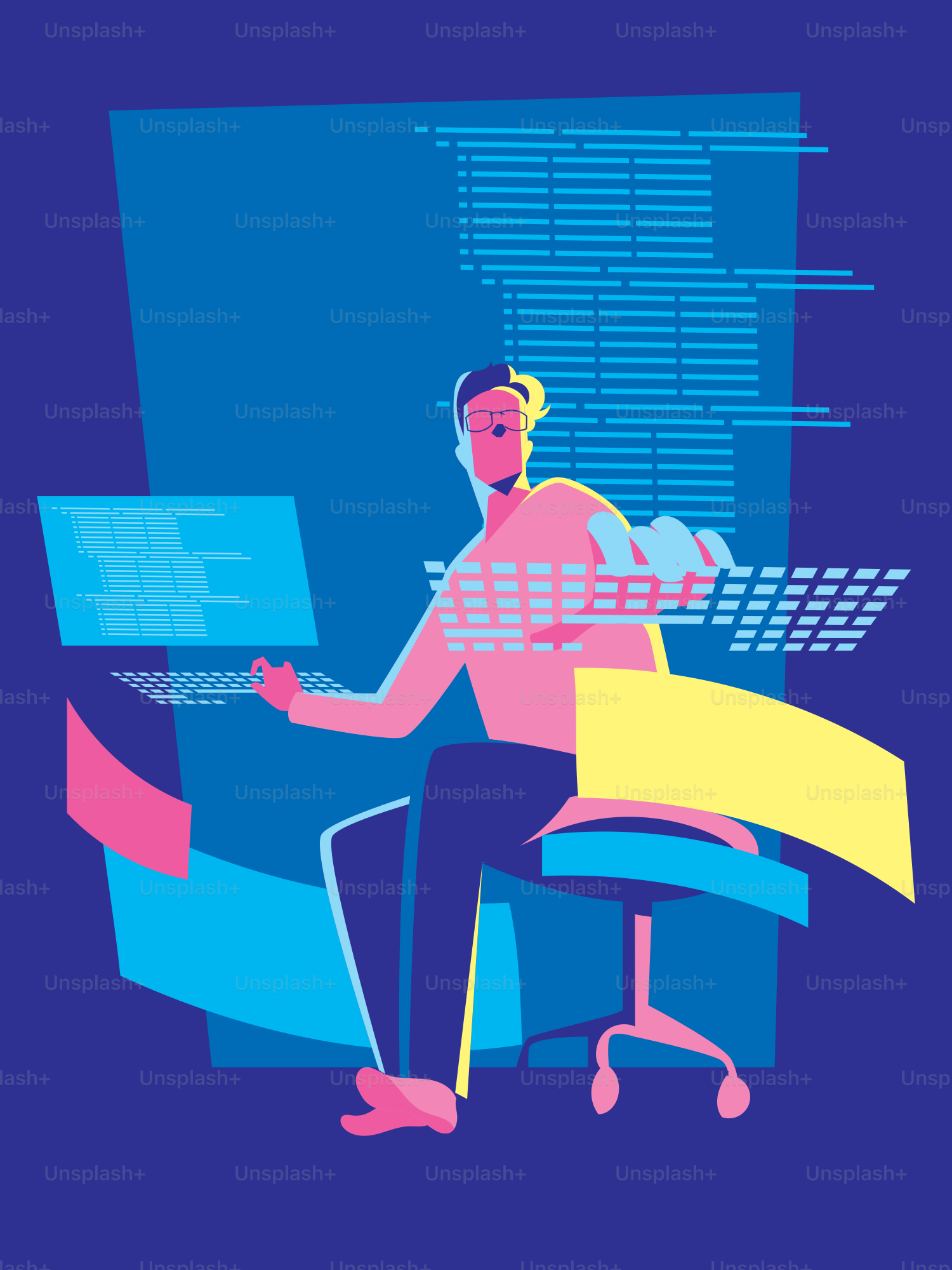 A man sitting in front of a laptop computer