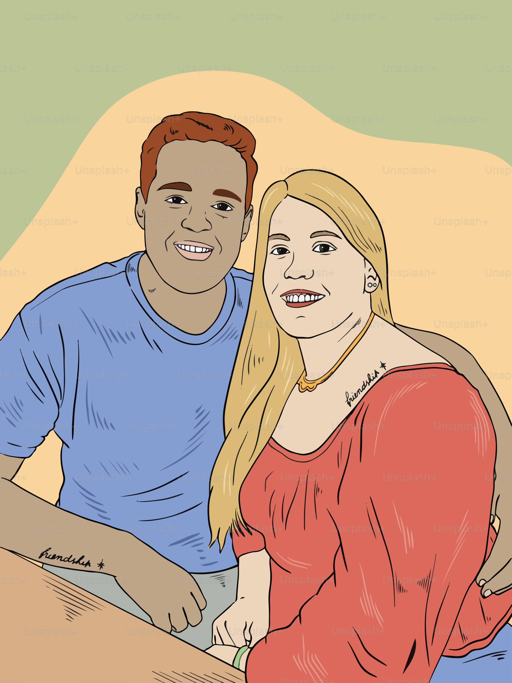 Un uomo e una donna seduti a un tavolo