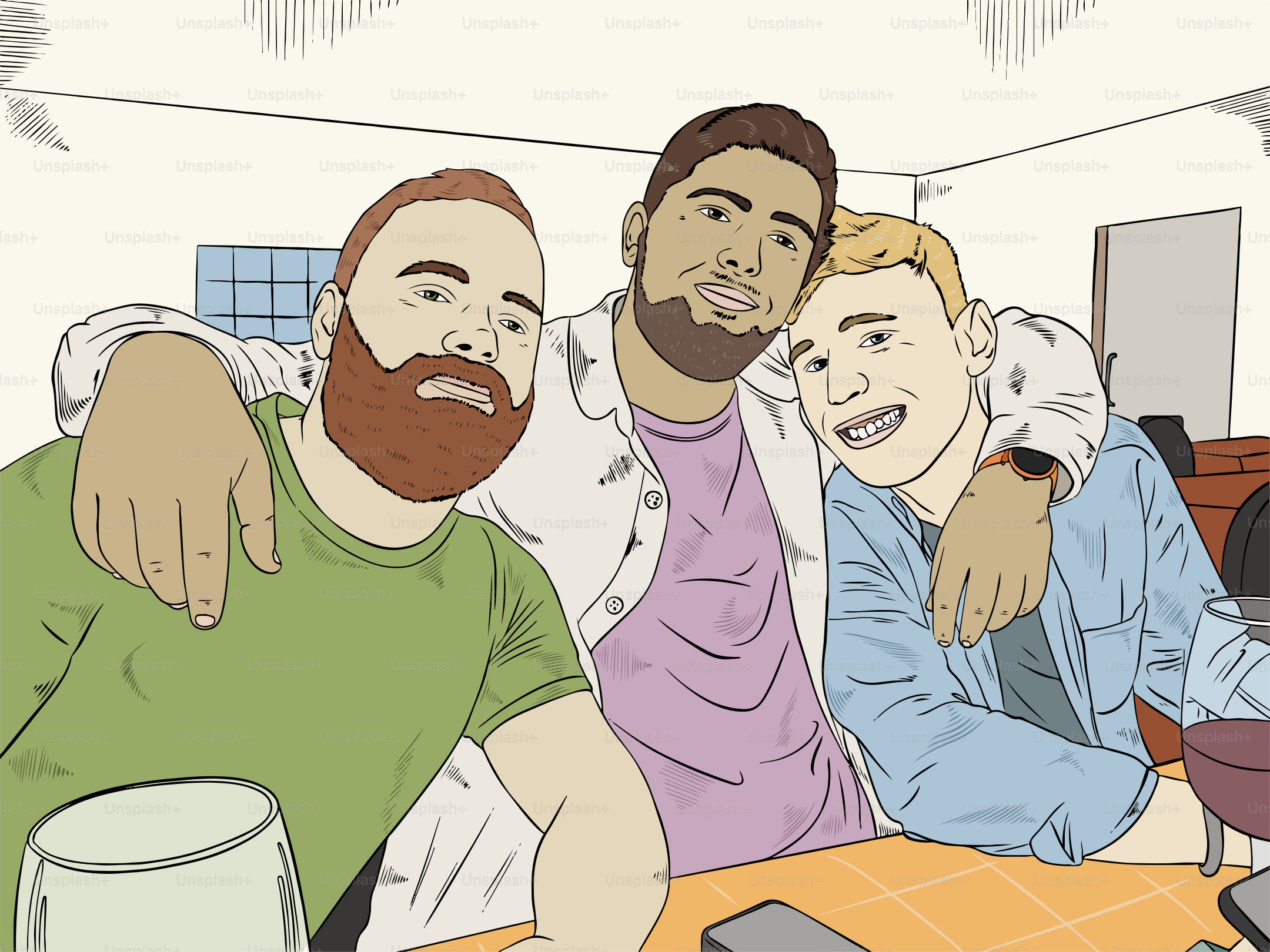 Un gruppo di persone sedute attorno a un tavolo