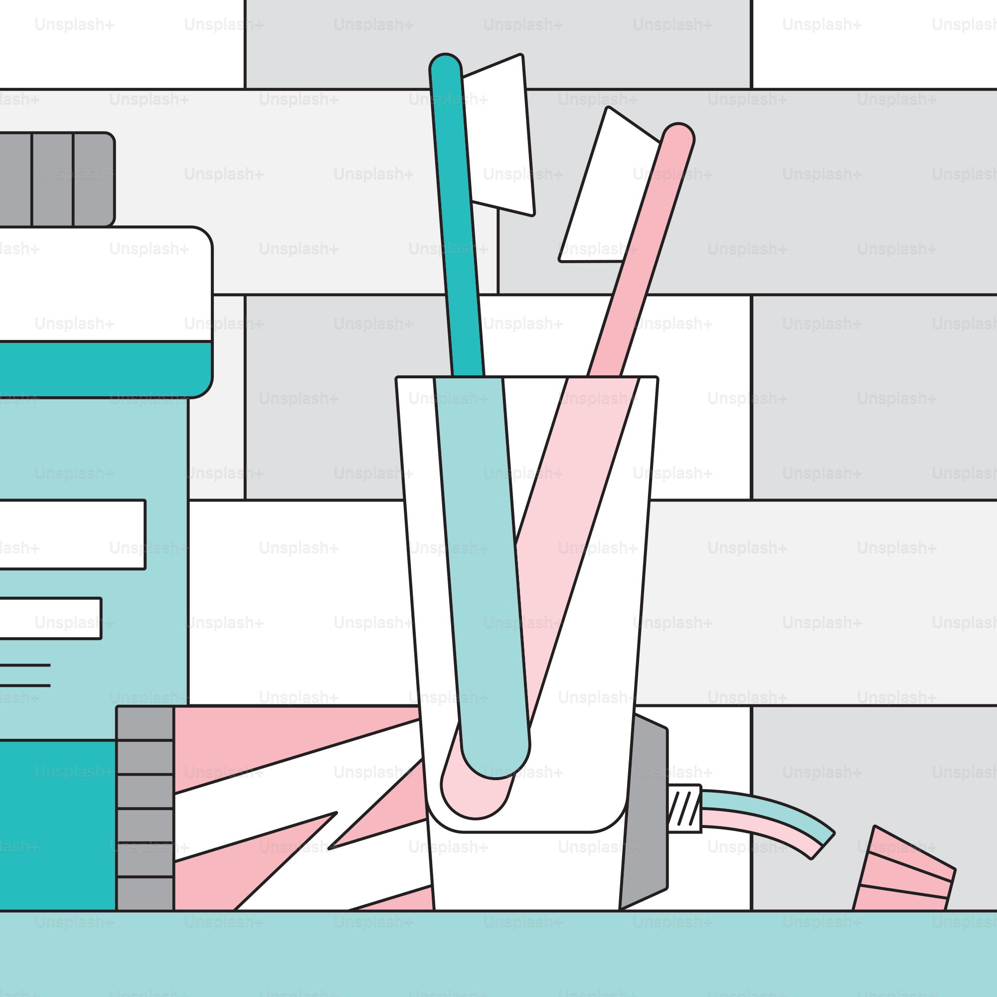 칫솔, 치약, 치약 튜브, 치약 벡터 – Unsplash의 그림 이미지, image size:3000x3000