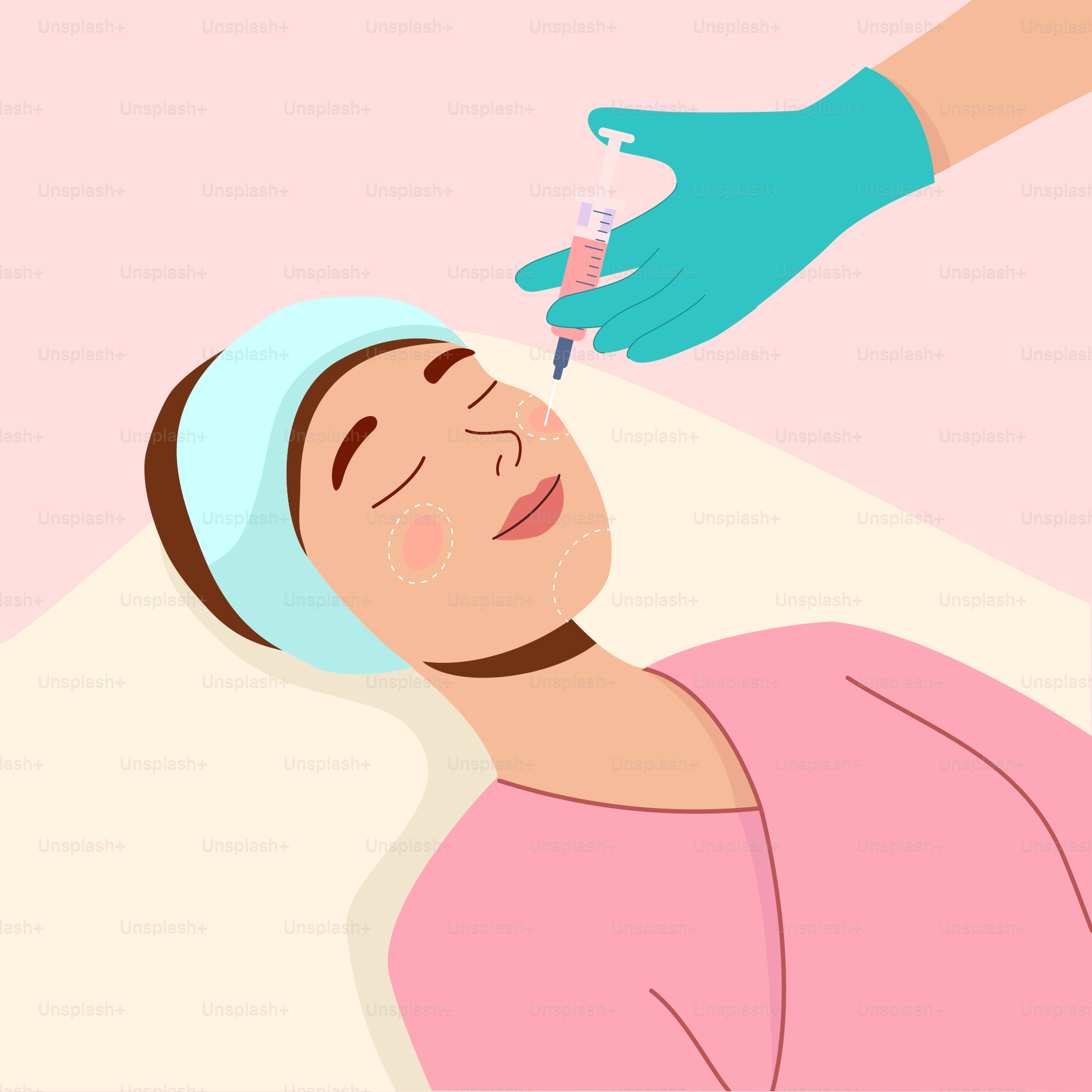 A woman getting a facial massage on her face