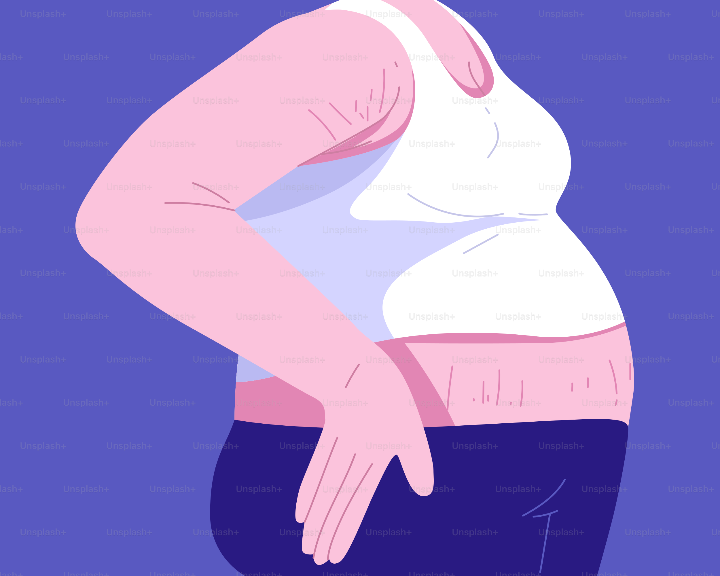 A fat woman with her hands on her hips