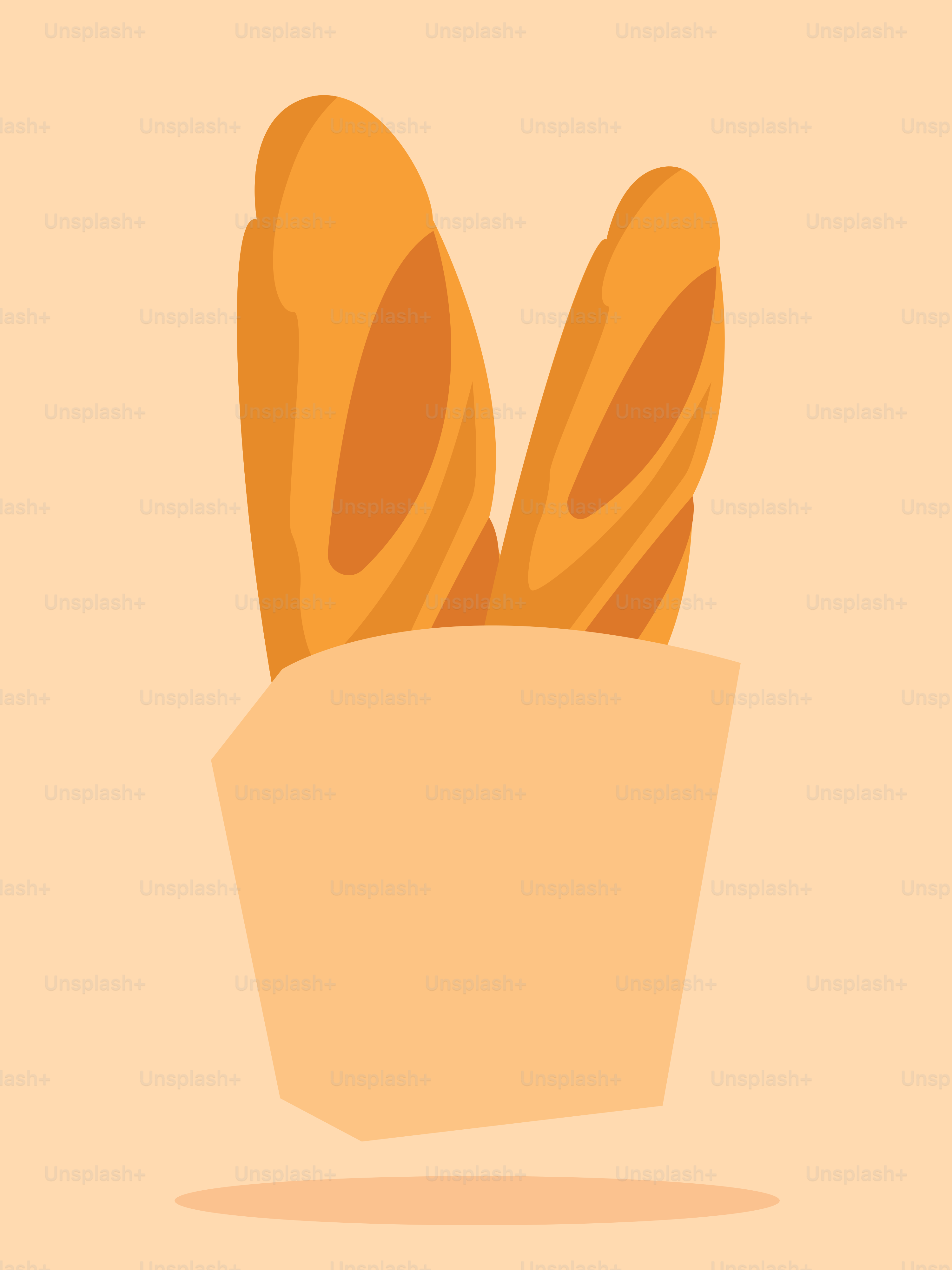 A picture of some bread in a paper bag