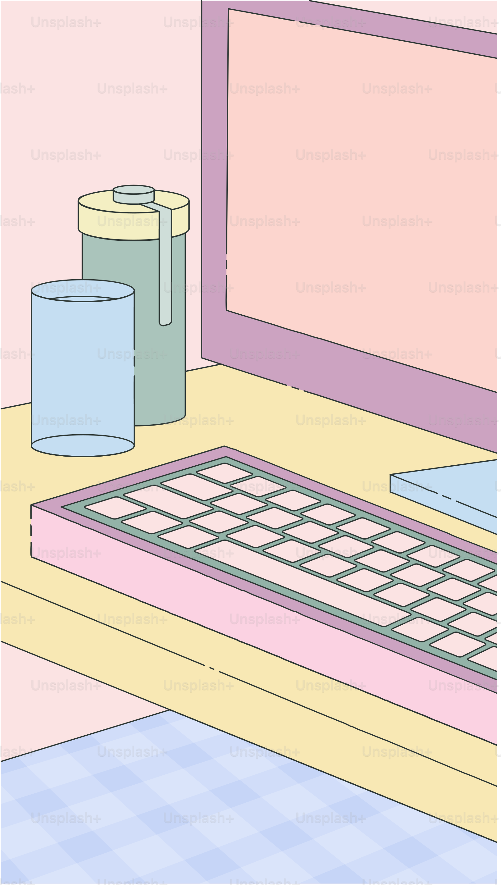 A computer keyboard sitting on top of a desk