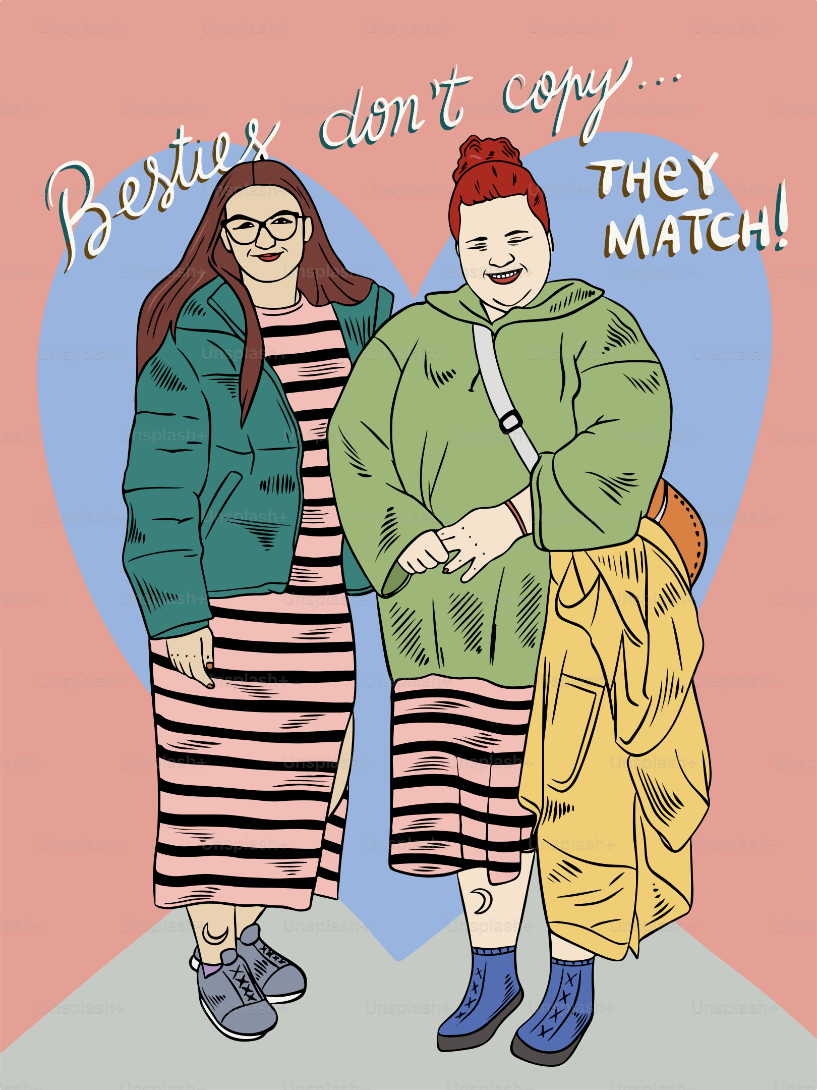 Un par de mujeres de pie una al lado de la otra