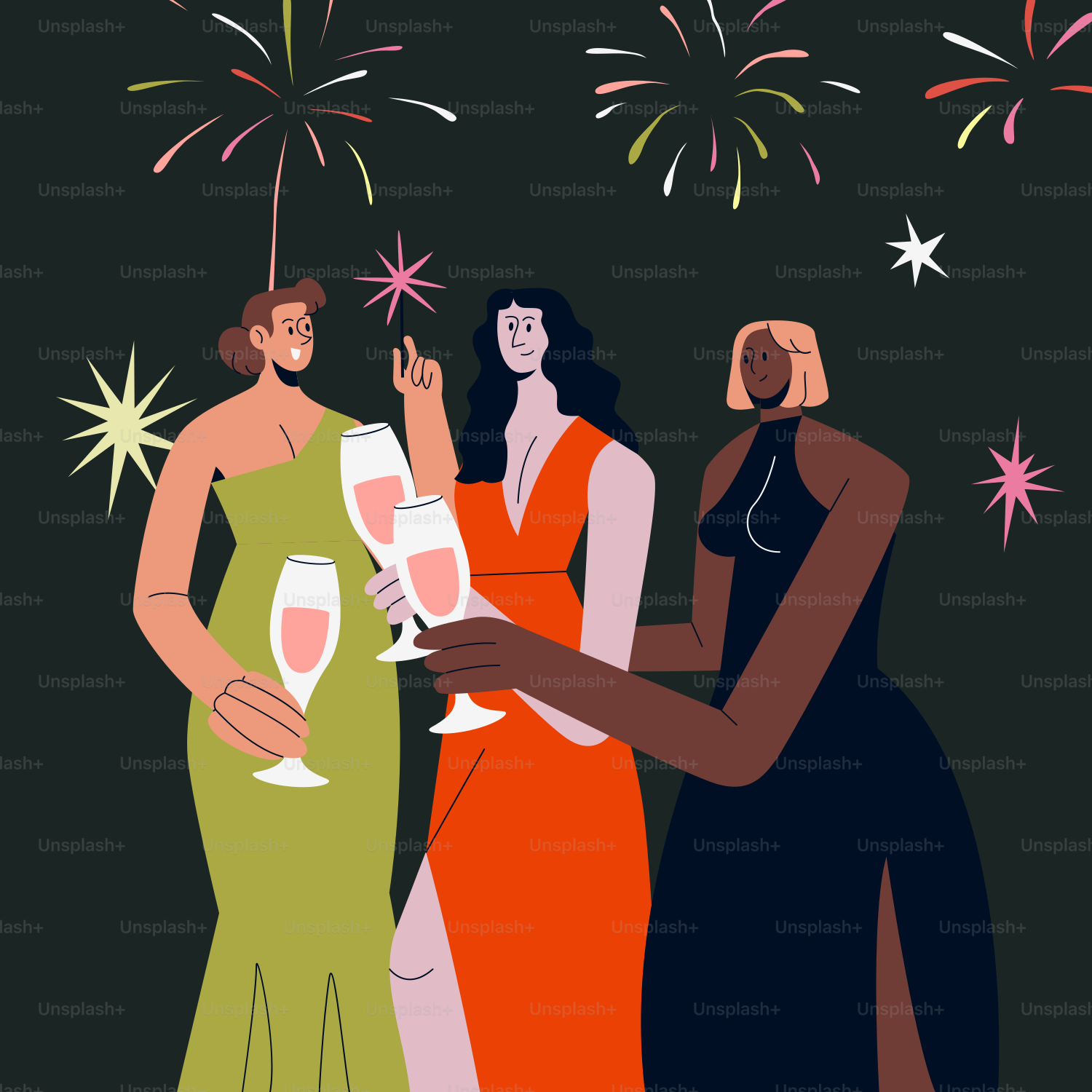 A couple of women standing next to each other